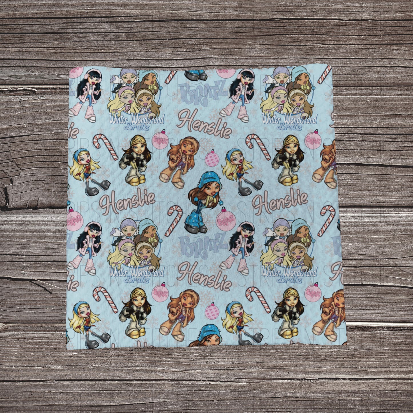 Winter Wonderland Brats CUSTOM NAME | Bullet Fabric Strip | Bow Making | Scrunchie | Headwraps
