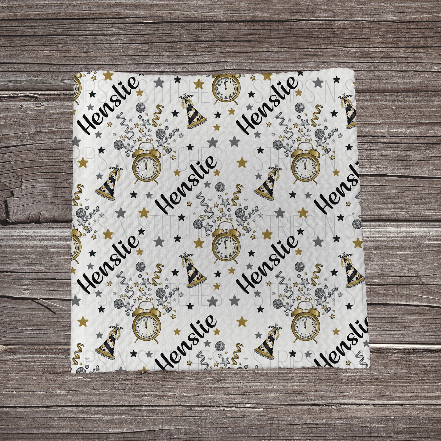 Happy New Year EXCLUSIVE CUSTOM NAME | Bullet Fabric Strip | Bow Making | Scrunchie | Headwraps