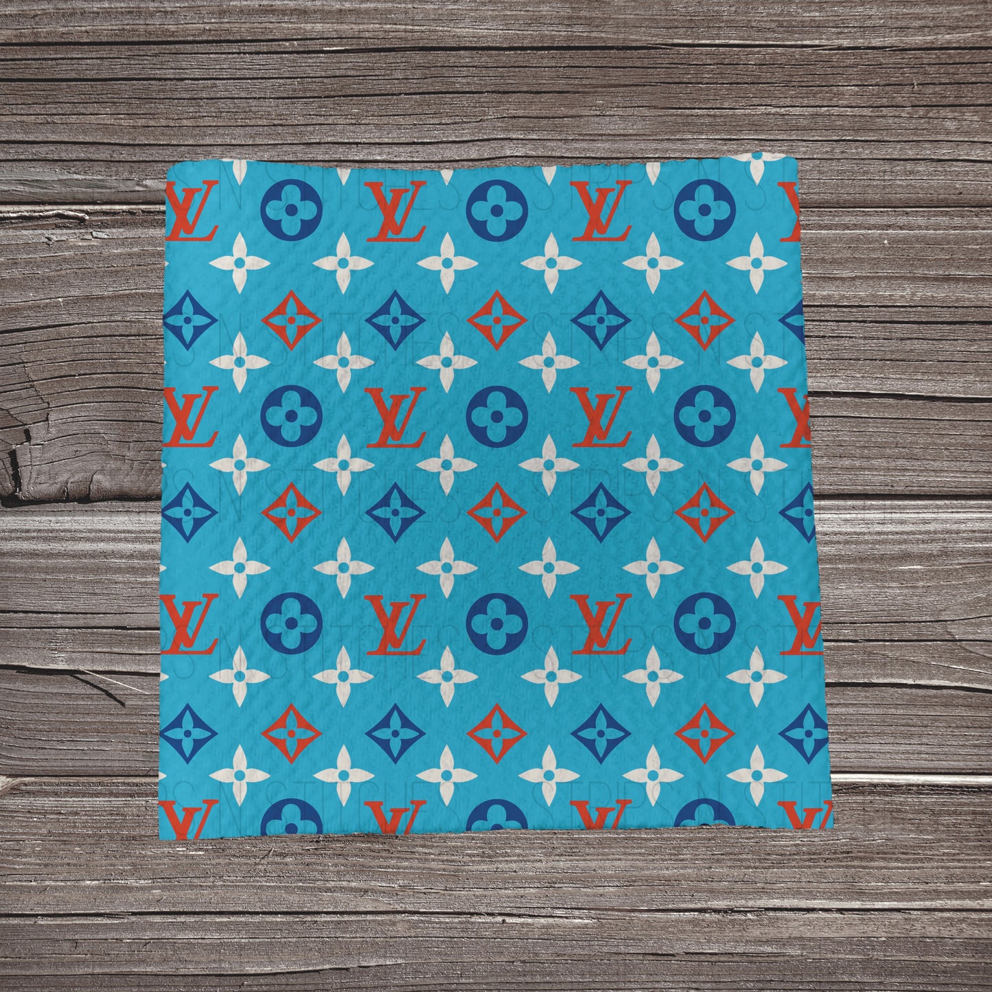 Red, White & Blue LV | Fabric Strip- Bow Making- Headwrap- Scrunchies