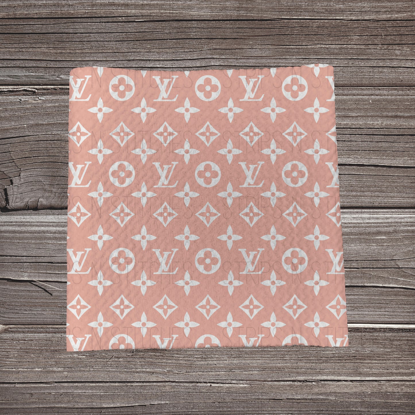 Light Peach LV | Fabric Strip- Bow Making- Headwrap- Scrunchies