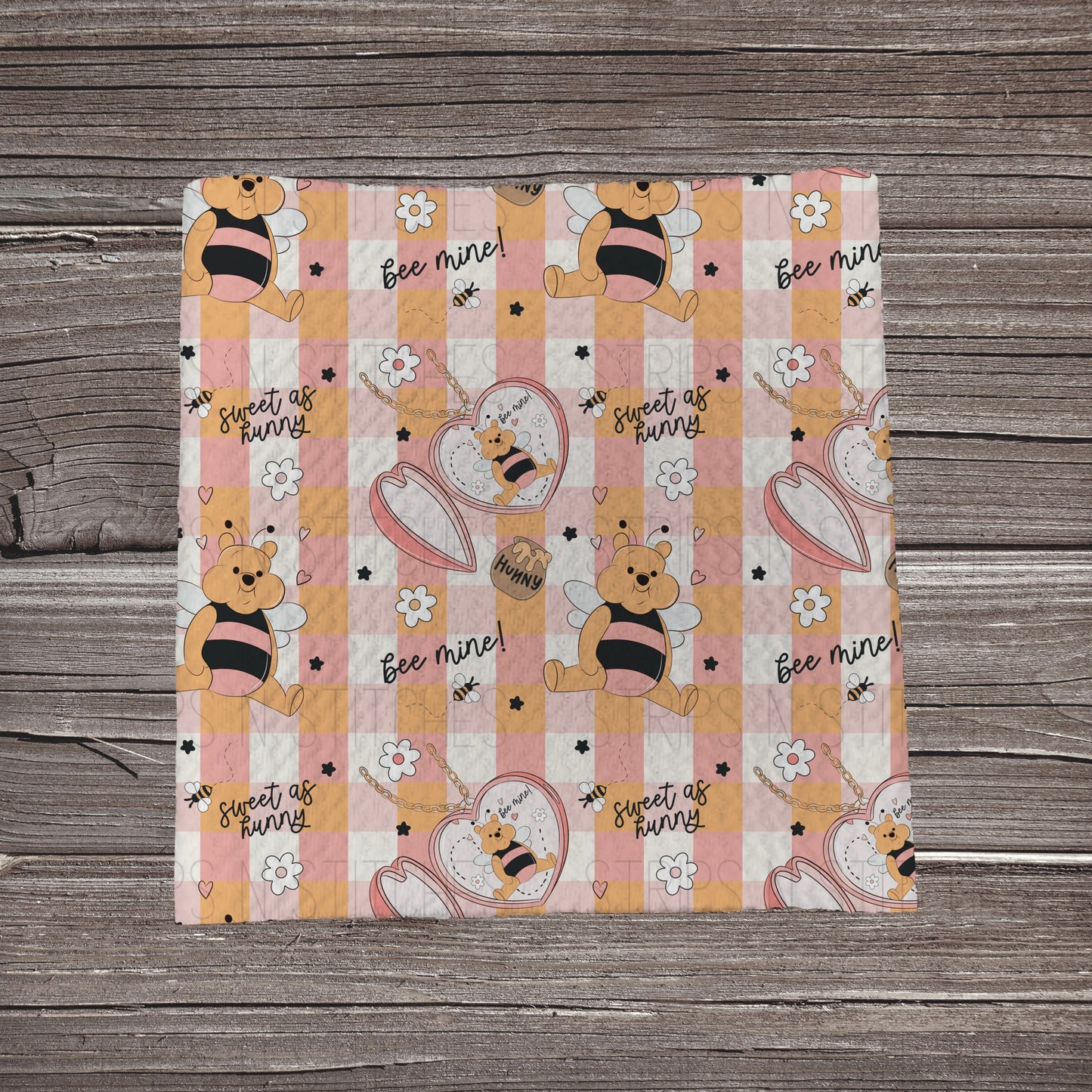 Checkered Sweet As Honey | Fabric Strip- Bow Making- Headwrap- Scrunchies