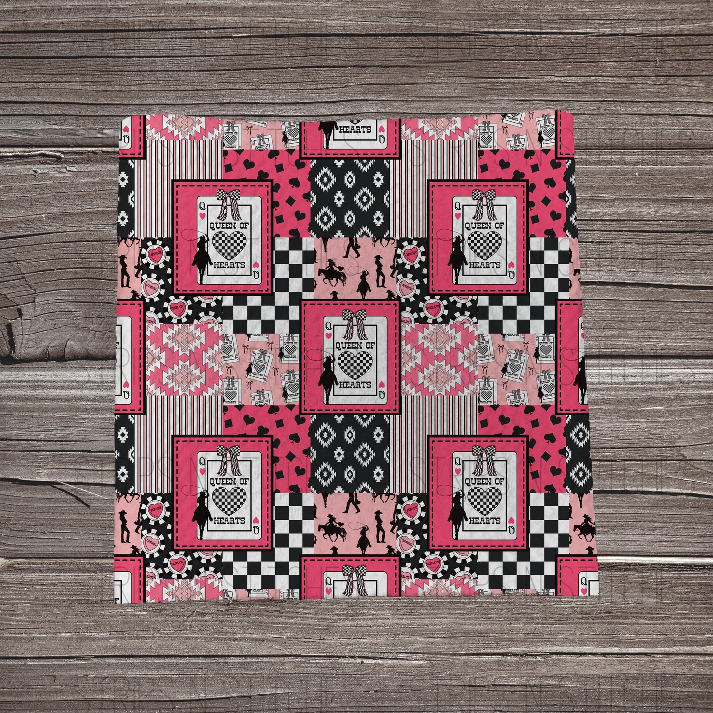 Queen of Hearts Patchwork | Fabric Strip- Bow Making- Headwra