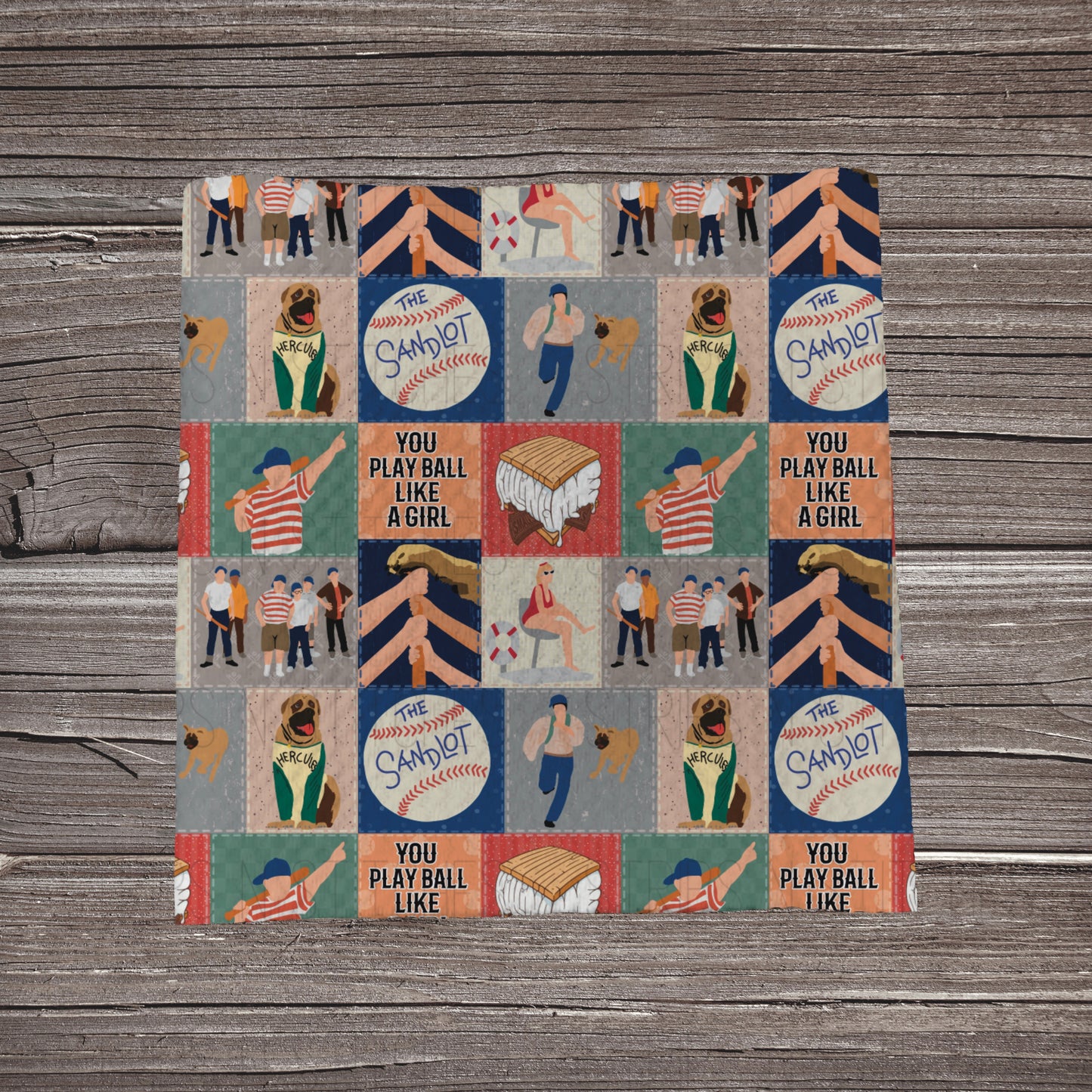 Sandlot Patchwork | Fabric Strip- Bow Making- Headwrap- Scrunchies