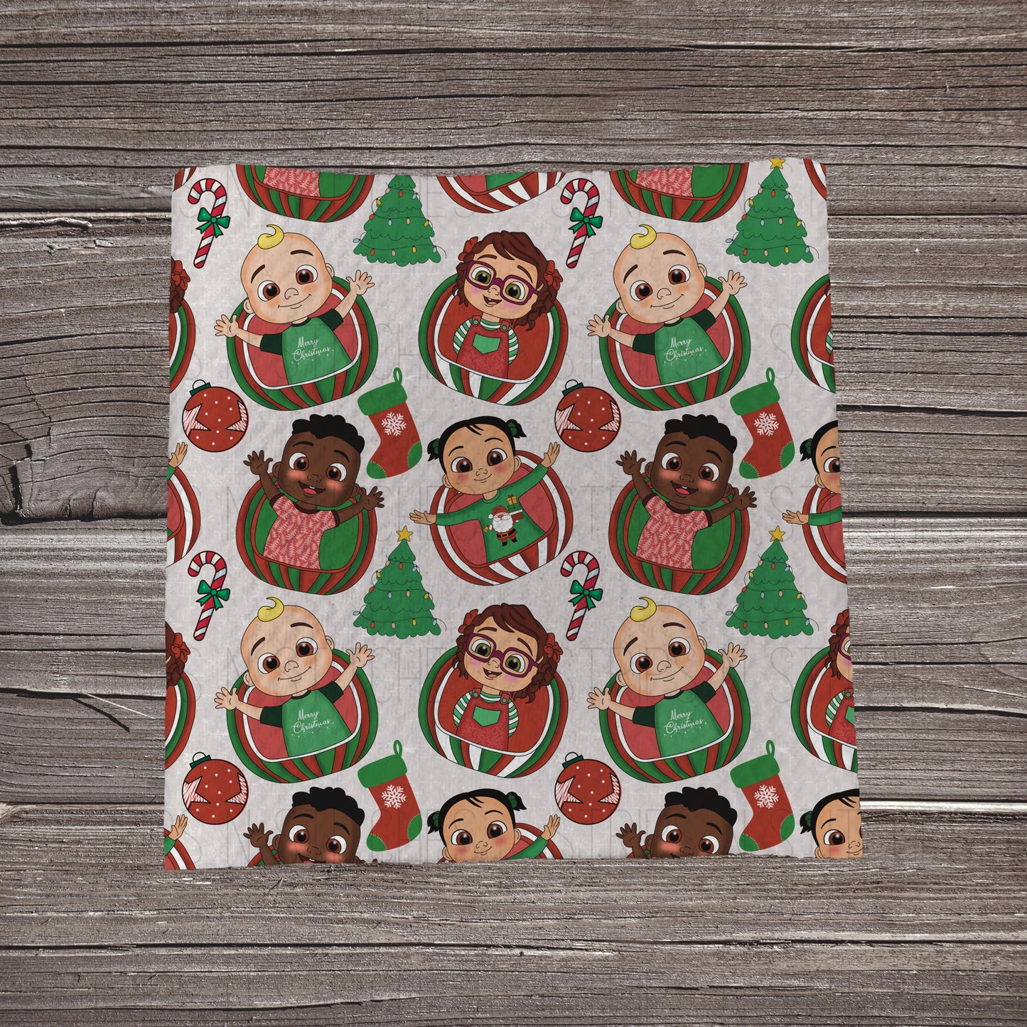 Christmas Cocomelon Scatter | Fabric Strip- Bow Making- Headwrap- Scrunchies