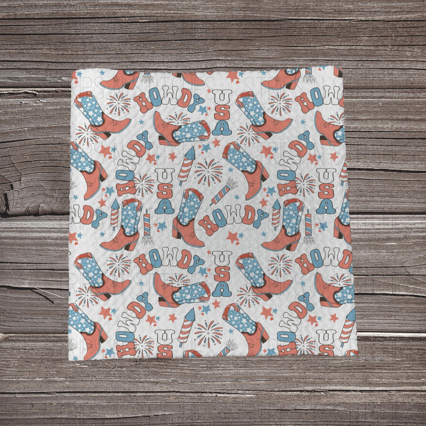 Howdy USA Boots Scatter | Bullet Fabric Strip | Bow Making | Scrunchie | Headwraps