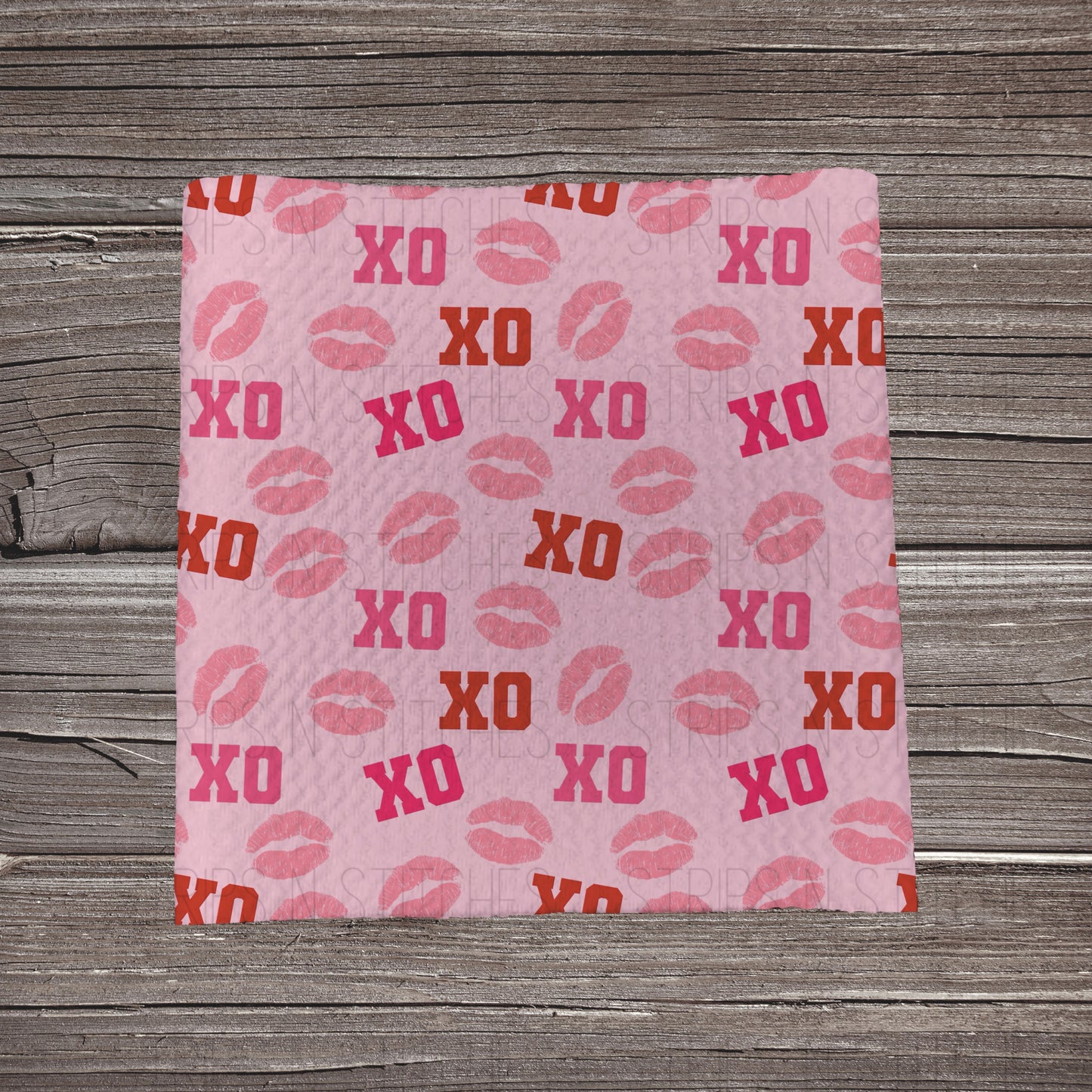 XOXO Pink Lips | Bullet Fabric Strip | Bow Making | Scrunchie | Headwraps
