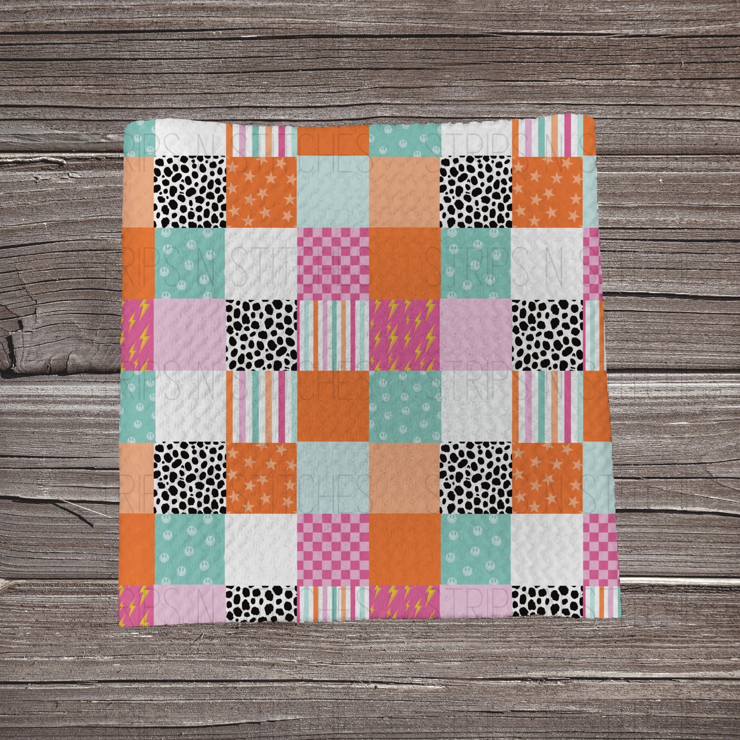 Bright Patchwork | Bullet Fabric Strip | Bow Making | Scrunchie | Headwraps