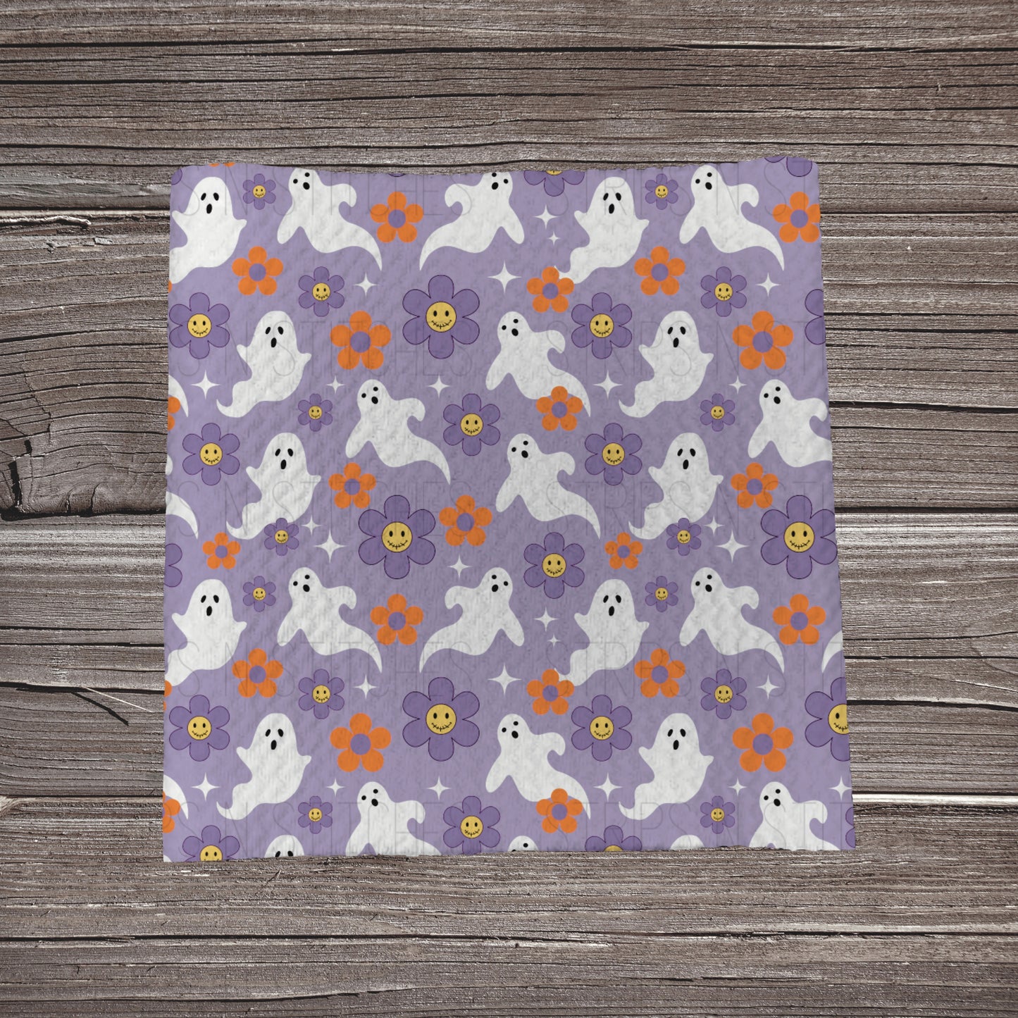 Purple Ghost Scatter | Fabric Strip- Bow Making- Headwraps- Scrunchies