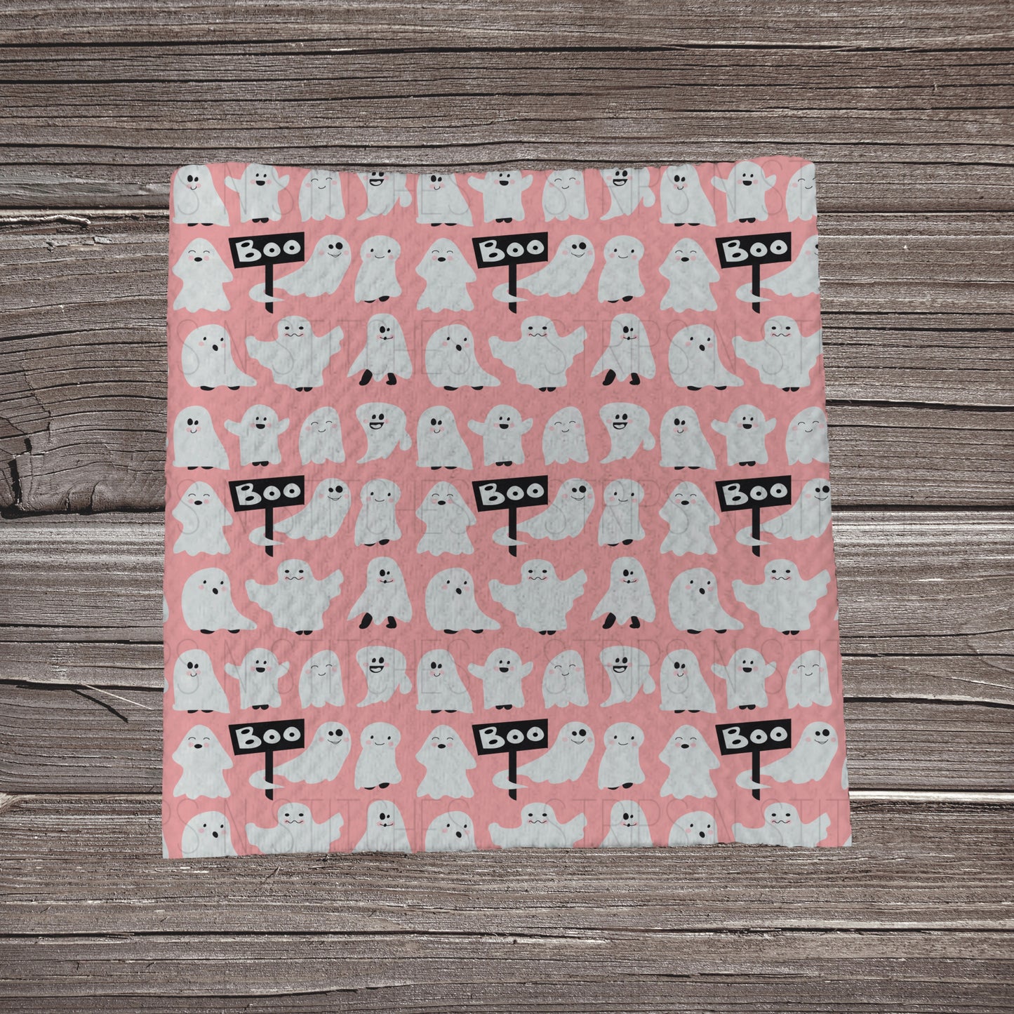 Stacked Ghosts- Pink | Fabric Strip- Bow Making- Headwraps- Scrunchies