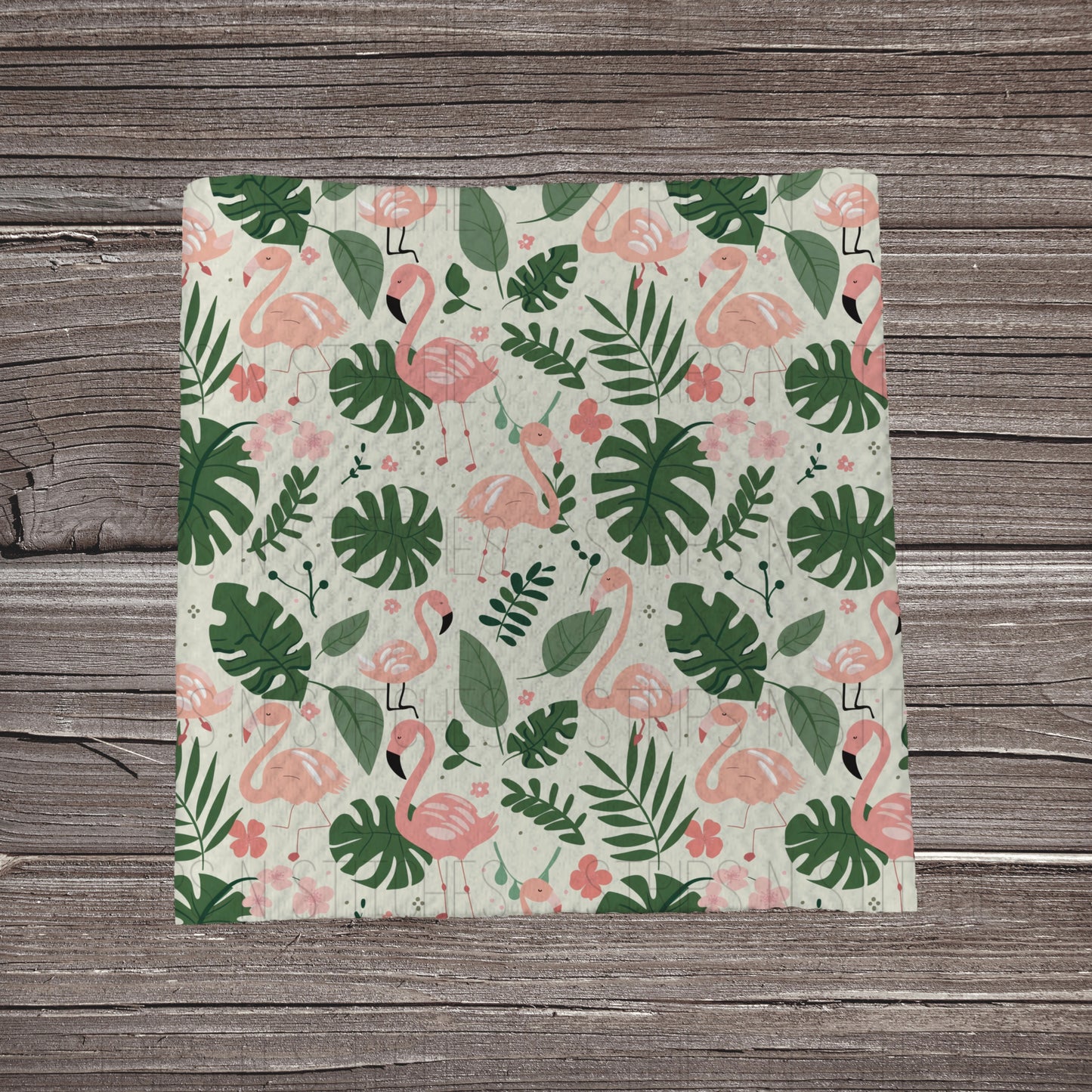 Tropical Flamingos | Fabric Strip- Bow Making- Headwraps- Scrunchies