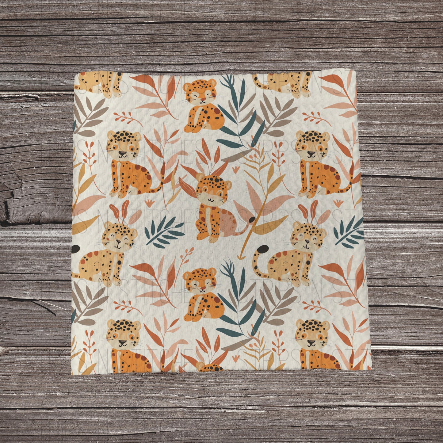 Safari Cat | Fabric Strip- Bow Making- Headwraps- Scrunchies