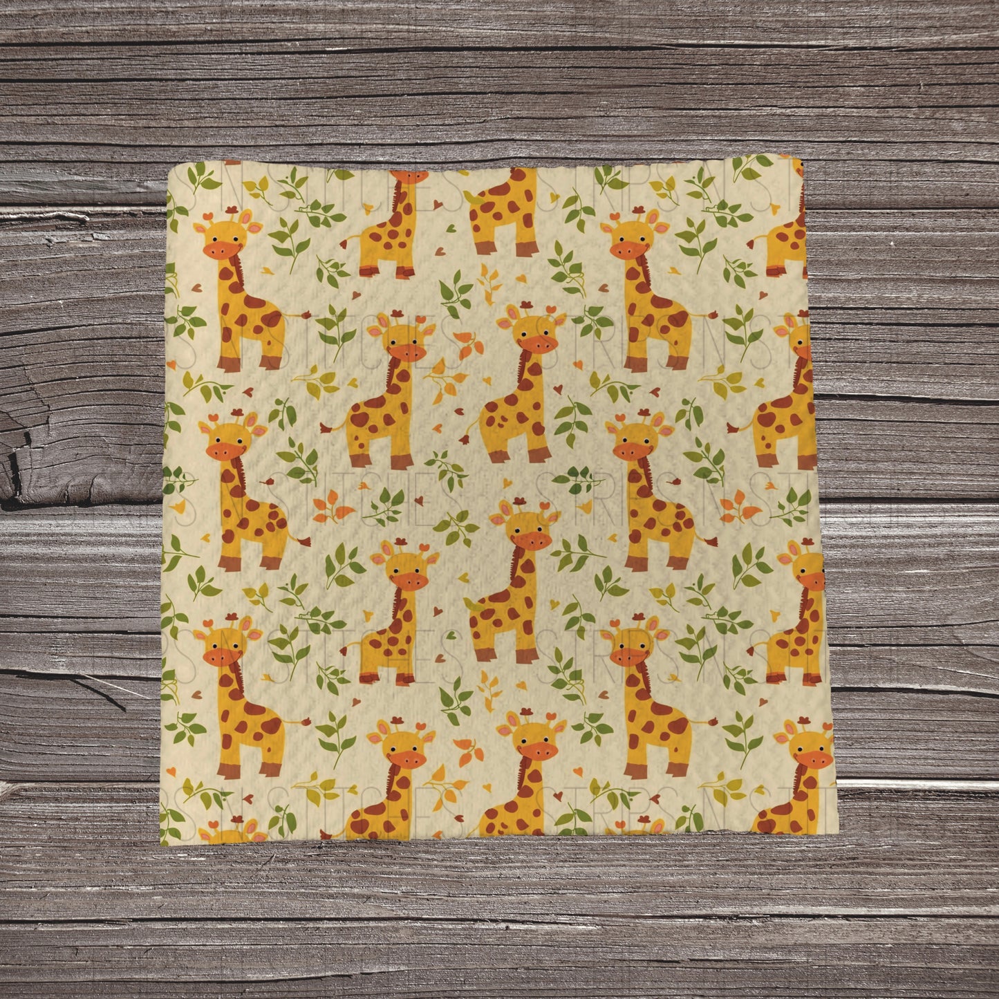 Baby Giraffes- Yellow | Fabric Strip- Bow Making- Headwraps- Scrunchies