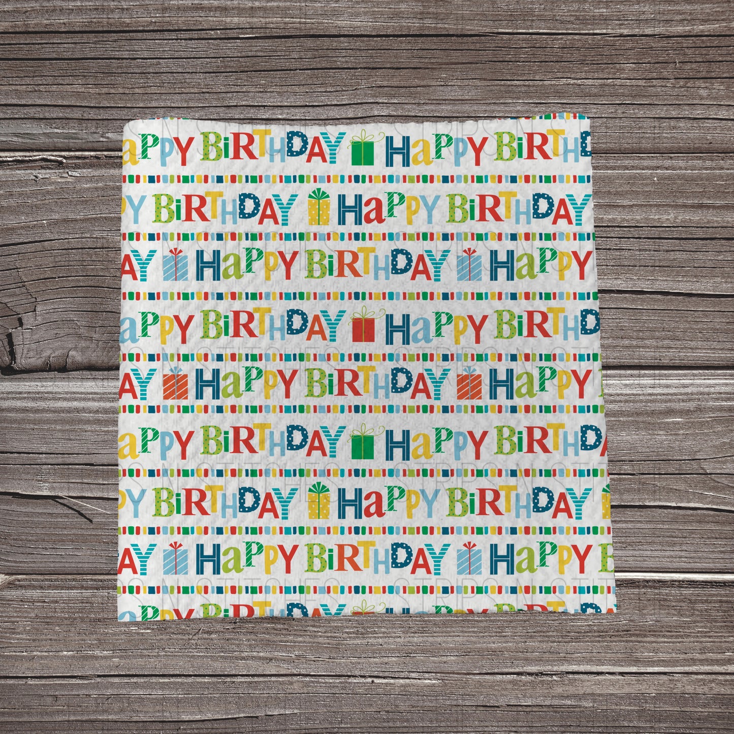 Happy Birthday Bright Colors | Fabric Strip- Bow Making- Headwraps- Scrunchies