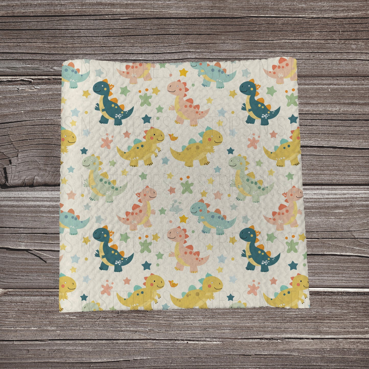 Muted Dinos & Stars | Fabric Strip- Bow Making- Headwraps- Scrunchies