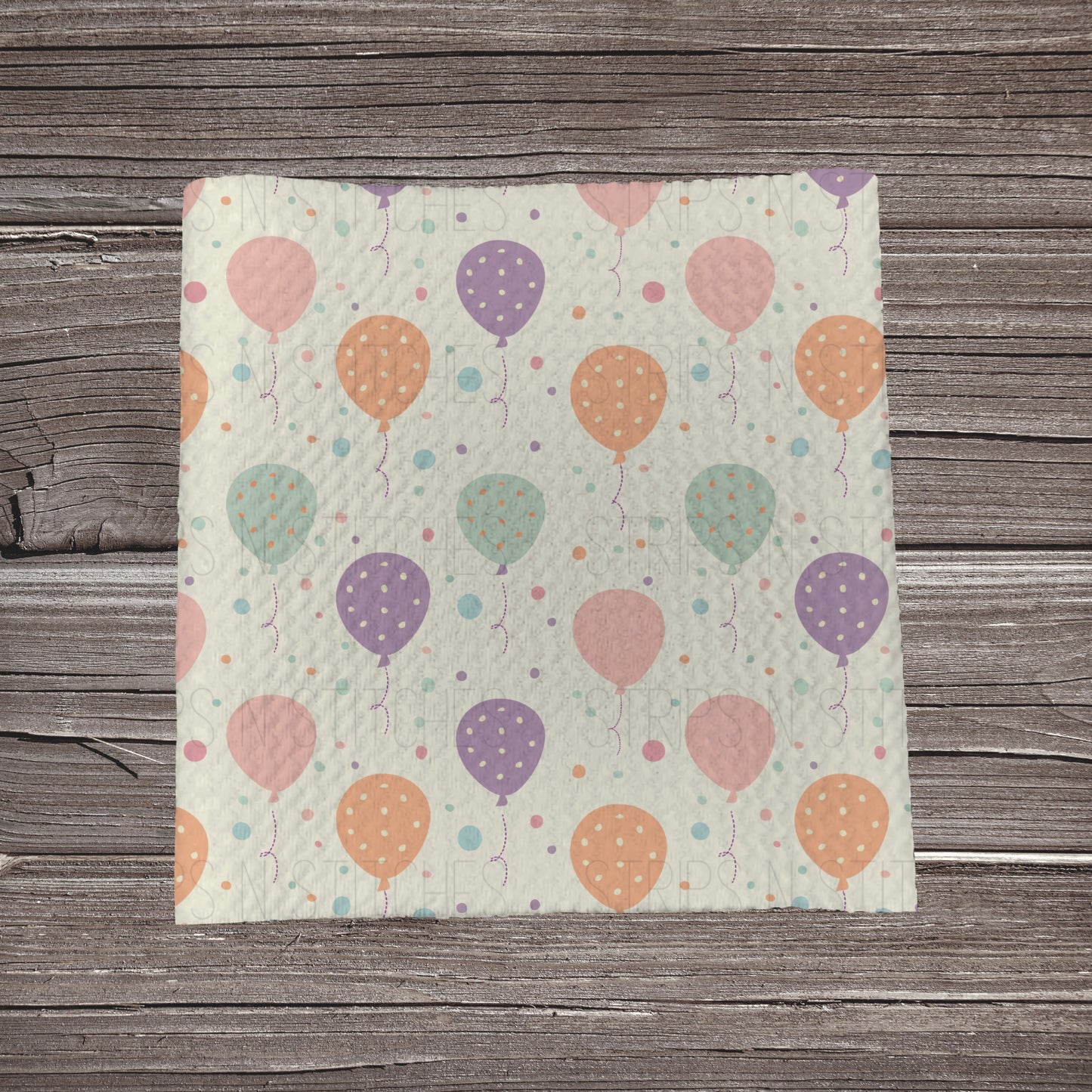 Polka Dotted Pastel Balloons | Fabric Strip- Bow Making- Headwraps- Scrunchies