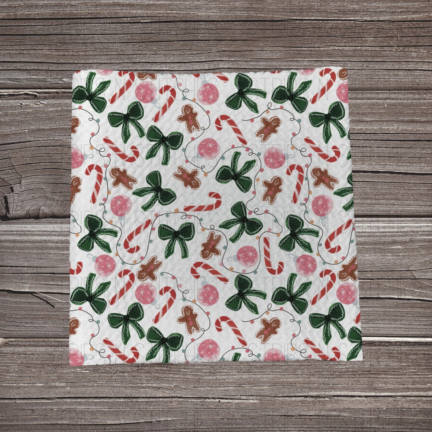 Watercolor Christmas Time | Bullet Fabric Strip | Bow Making | Scrunchie | Headwraps