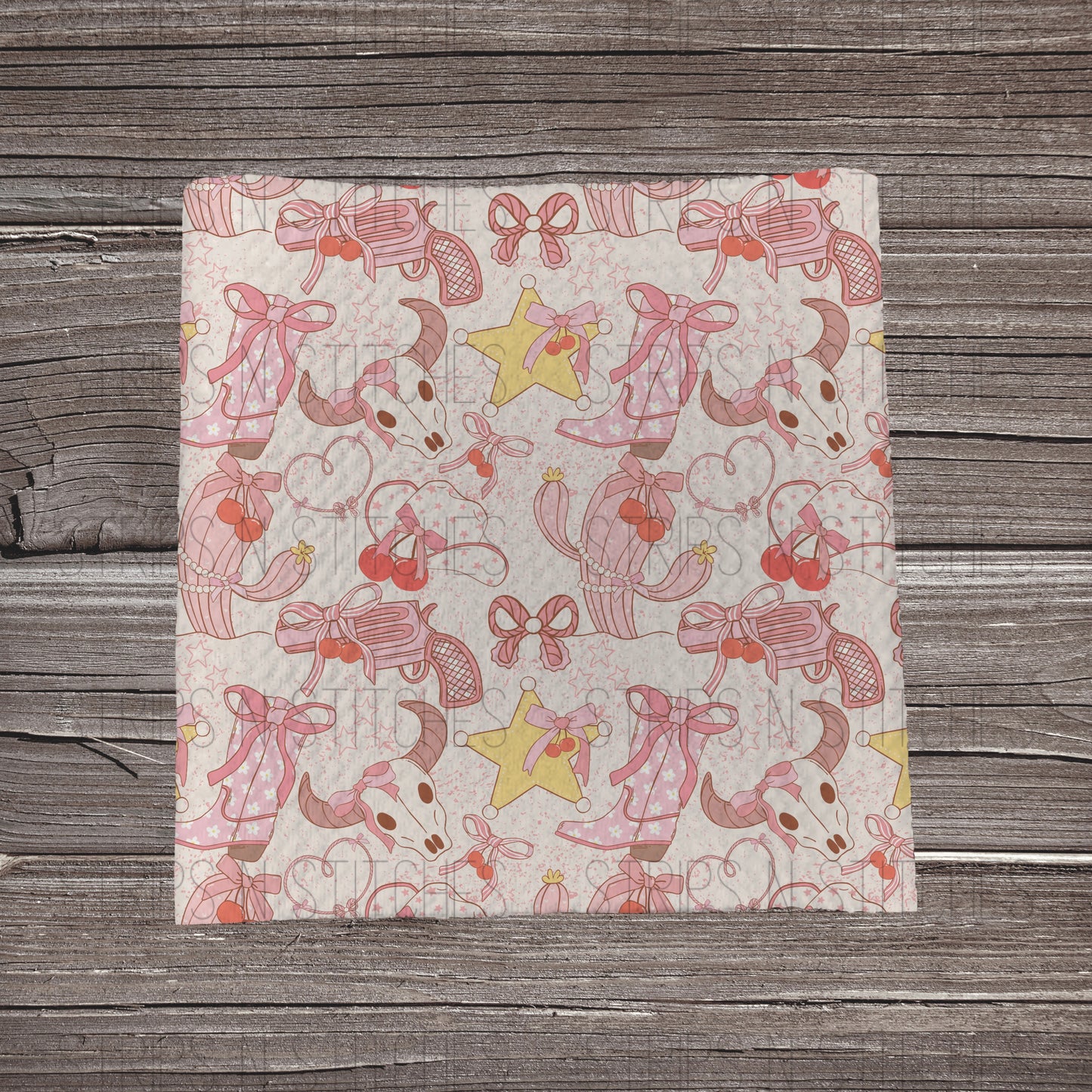 Pink Western Scatter | Bullet Fabric Strip | Bow Making | Scrunchie | Headwraps