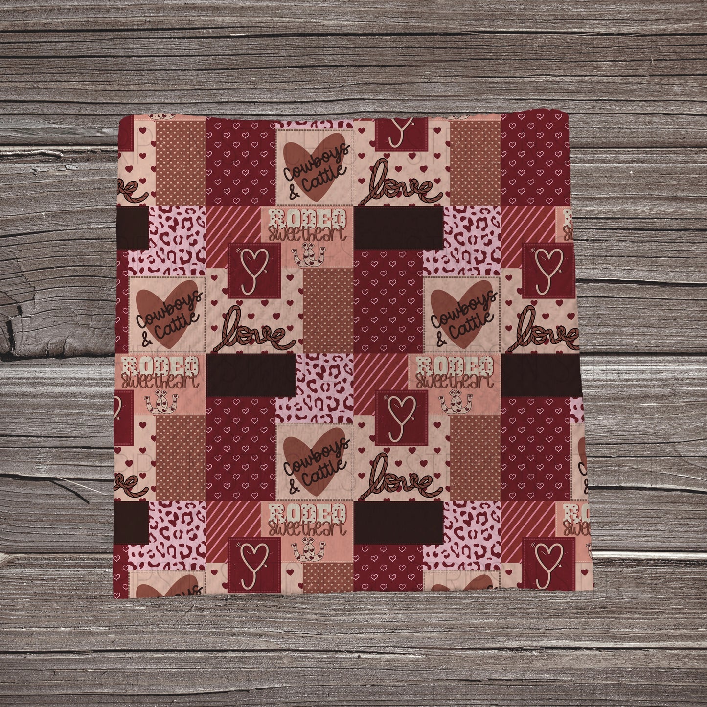 Rodeo Sweetheart Patchwork | Bullet Fabric Strip | Bow Making | Scrunchie | Headwraps