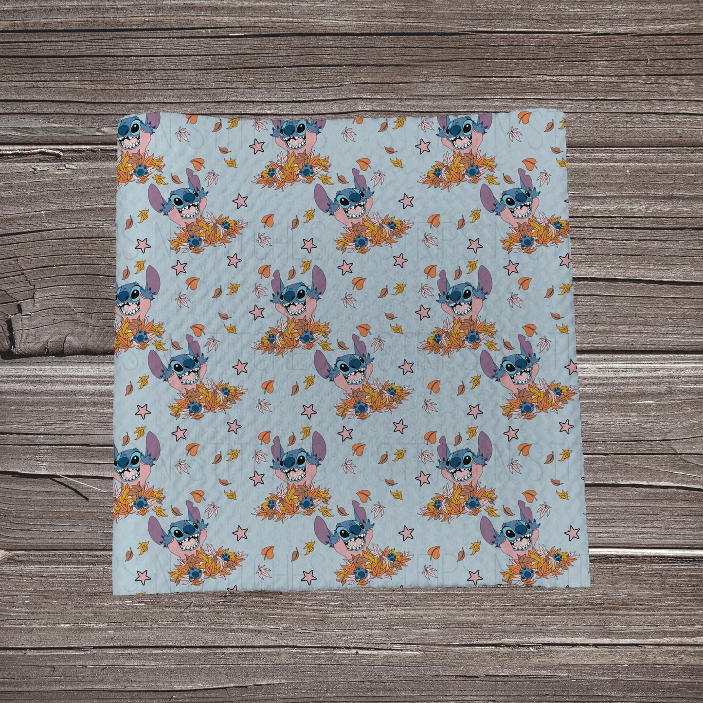 Fall Stitch- Blue | Fabric Strip- Bow Making- Headwraps- Scrunchies