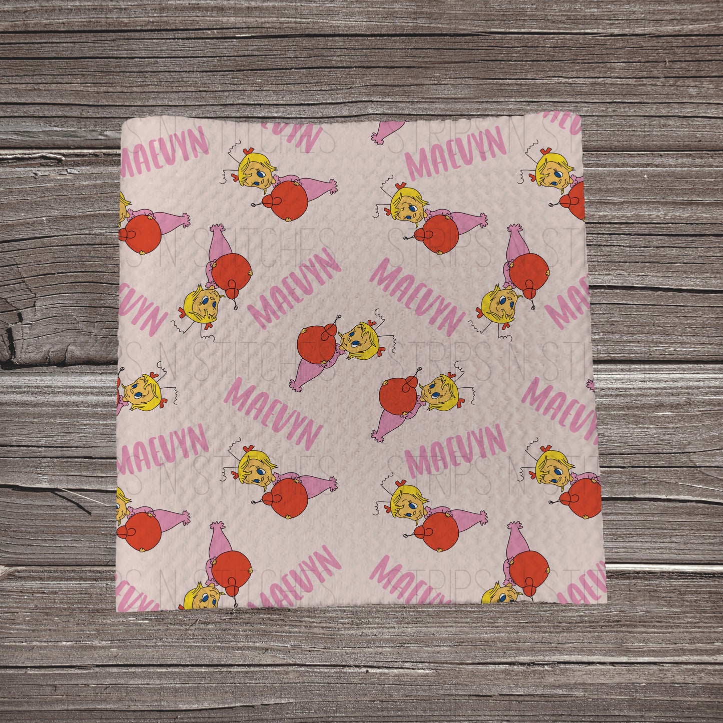 Cindy Lou - CUSTOM NAME | Bullet Fabric Strip | Bow Making | Scrunchie | Headwraps