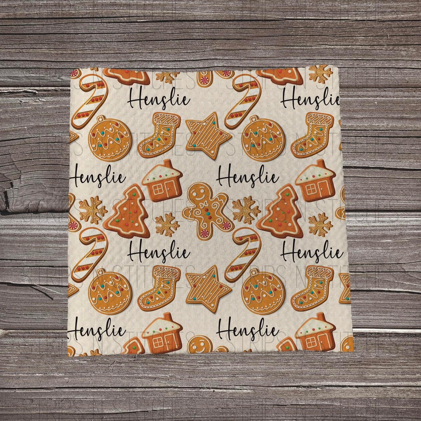 Gingerbread- CUSTOM NAME | Bullet Fabric Strip | Bow Making | Scrunchie | Headwraps
