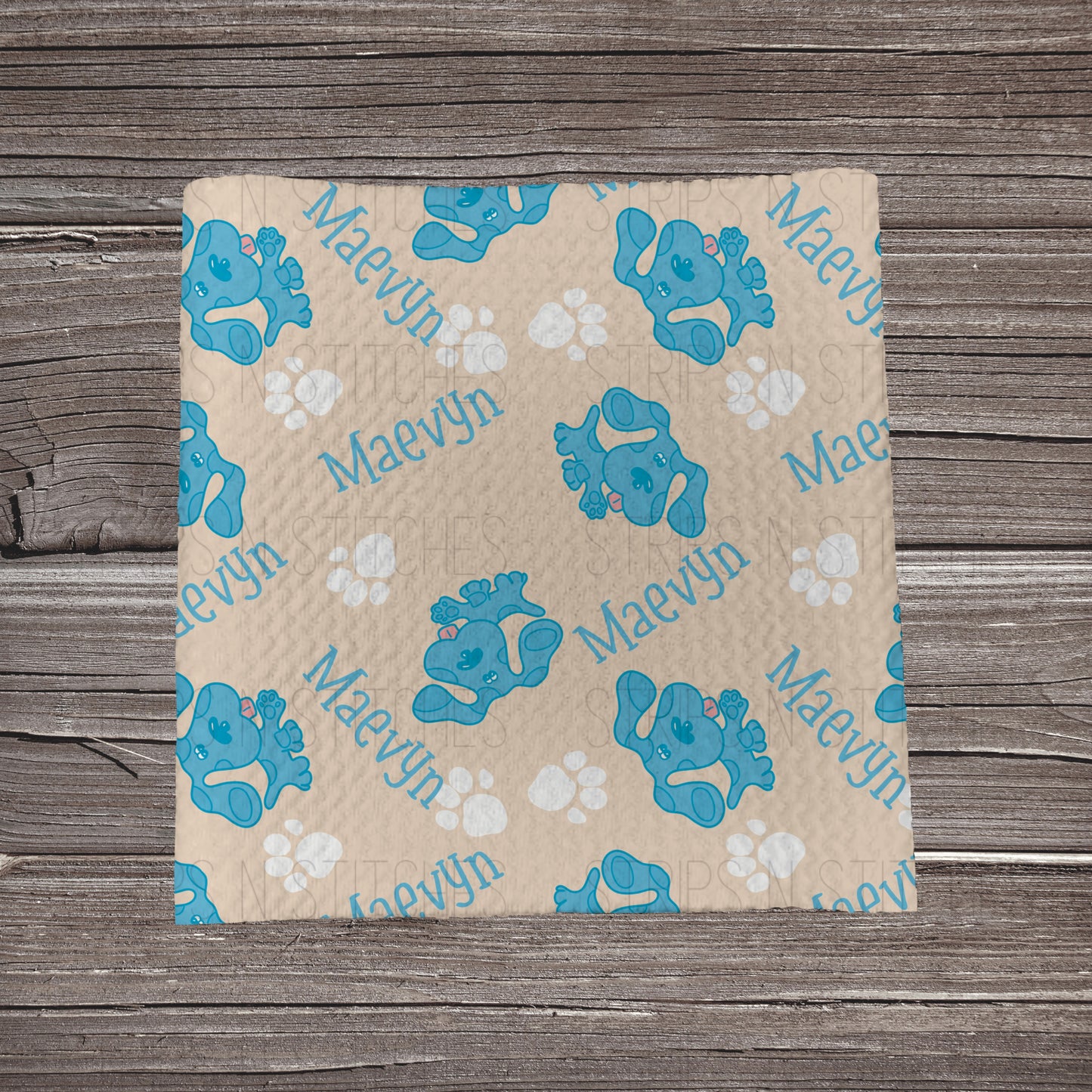 Blues Clues - CUSTOM NAME | Bullet Fabric Strip | Bow Making | Scrunchie | Headwraps
