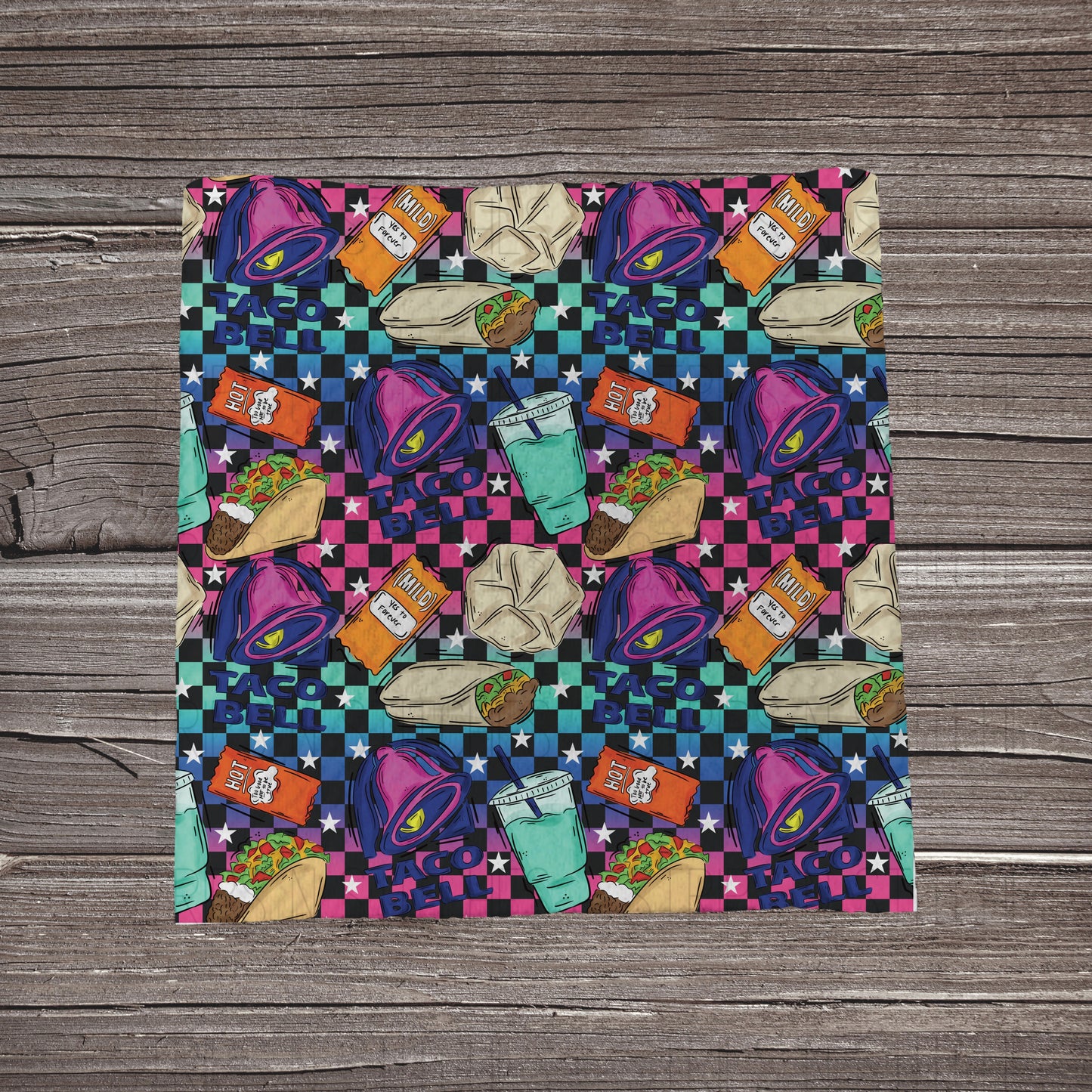 Ombré Checkered Taco Bell | Bullet Fabric Strip | Bow Making | Scrunchie | Headwraps