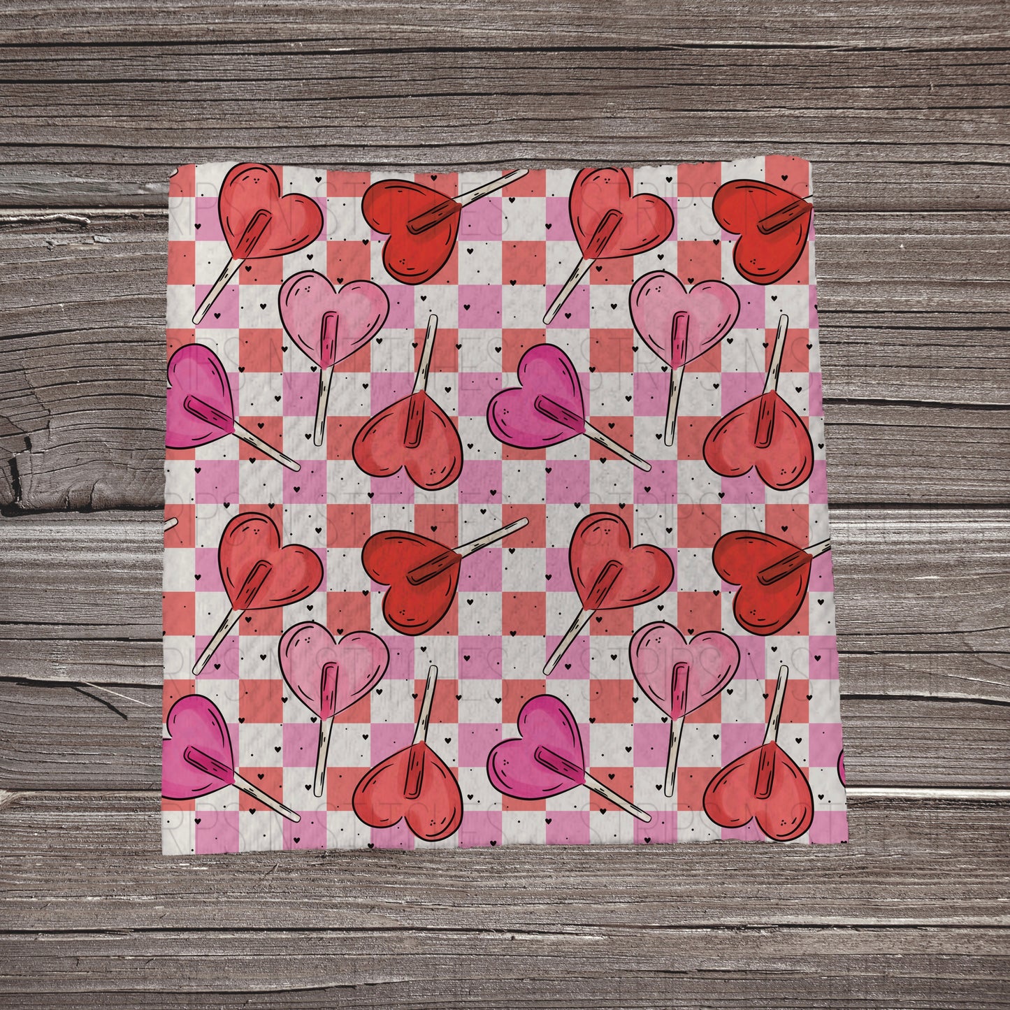 Checkered Heart Pops | Bullet Fabric Strip | Bow Making | Scrunchie | Headwraps