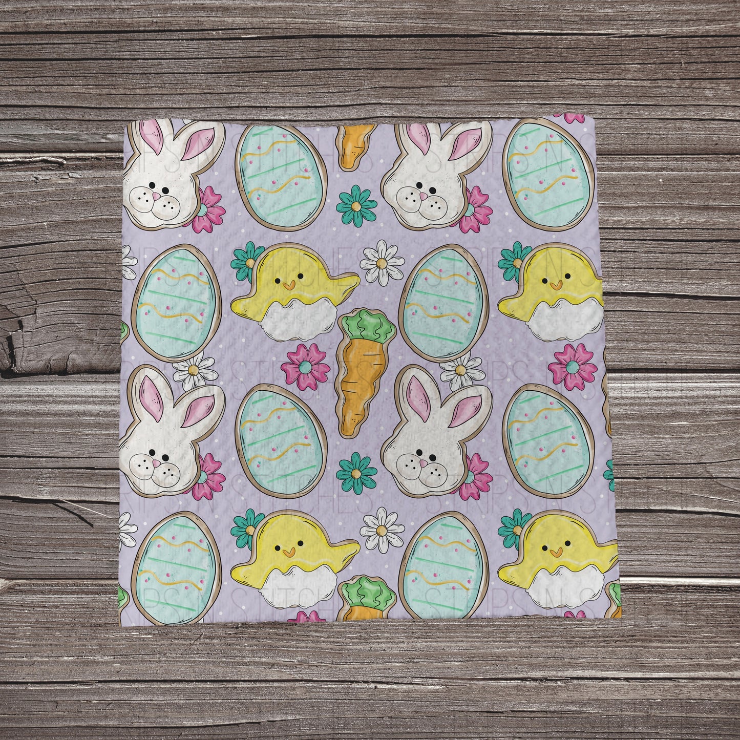 Easter Cookies Lavender| Bullet Fabric Strip | Bow Making | Scrunchie | Headwraps