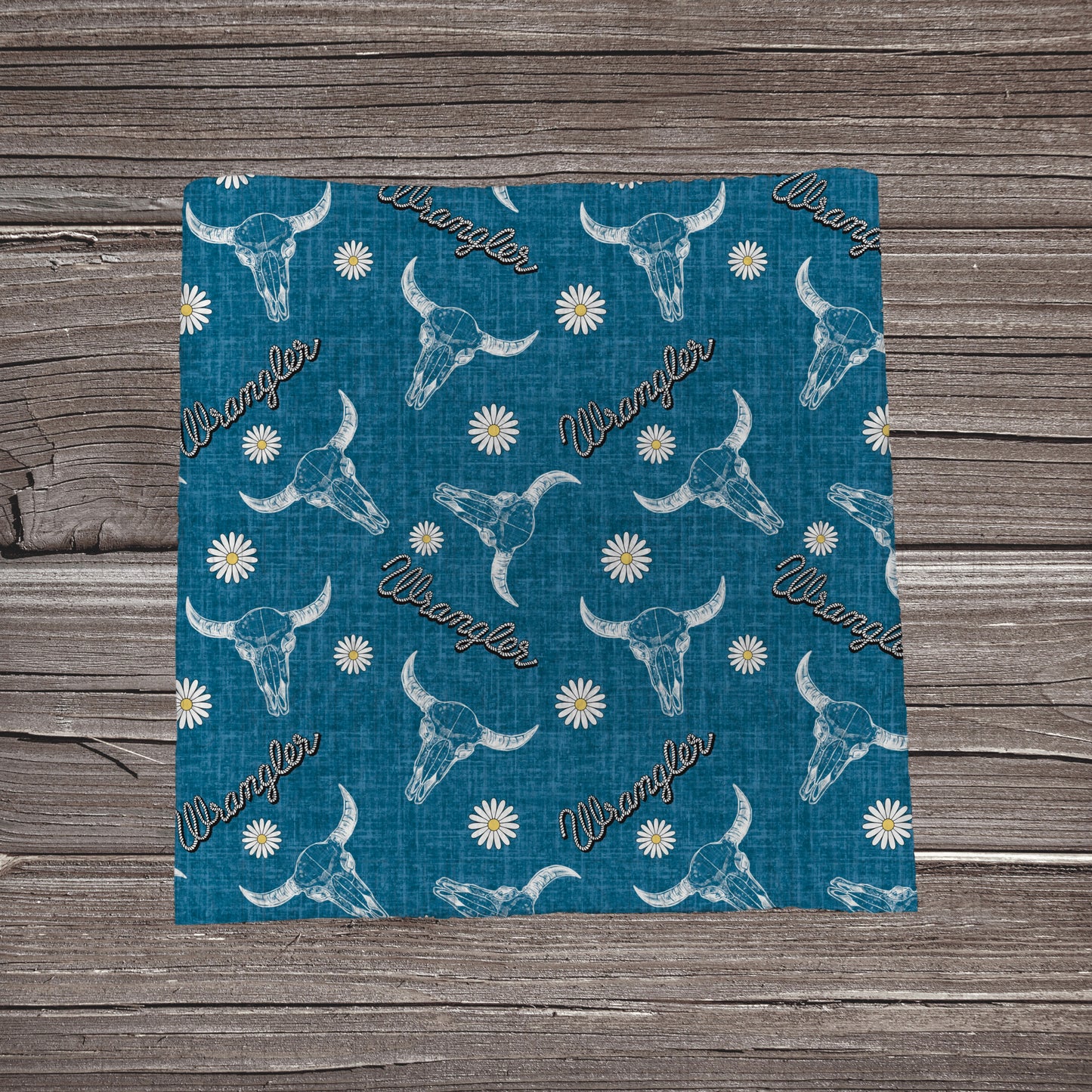 Denim Wrangler & Daisies | Fabric Strip- Bow Making | Headwraps
