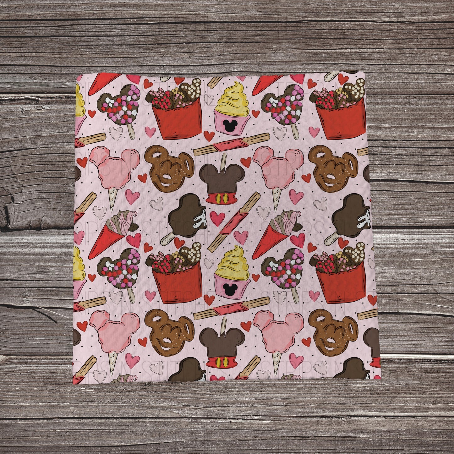 Enchanted Bites Pink | Bullet Fabric Strip | Bow Making | Scrunchie | Headwraps