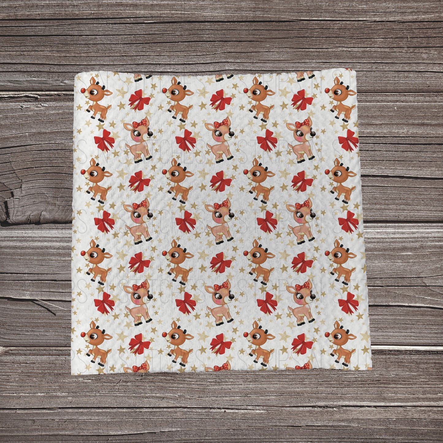Rudolph, Stars & Bows | Fabric Strip- Bow Making- Headwrap- Scrunchie