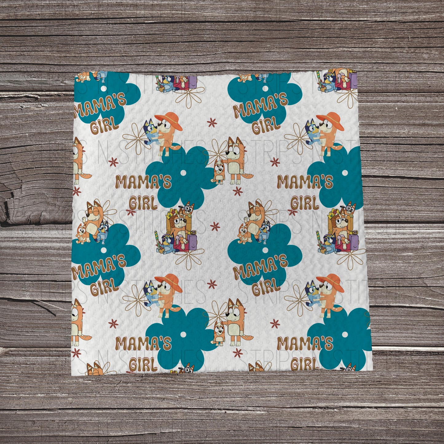 Bluey Mama’s Girl | Bullet Fabric Strip | Bow Making | Scrunchie | Headwraps