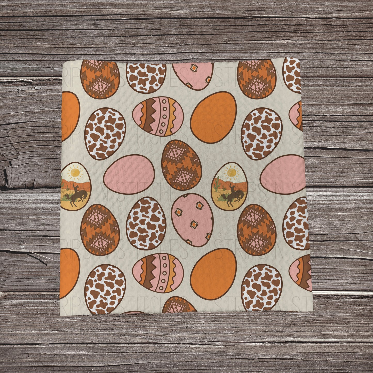 Western Easter Eggs- Pink | Fabric Strip | Bow Making | Headwrap | Scrunchies