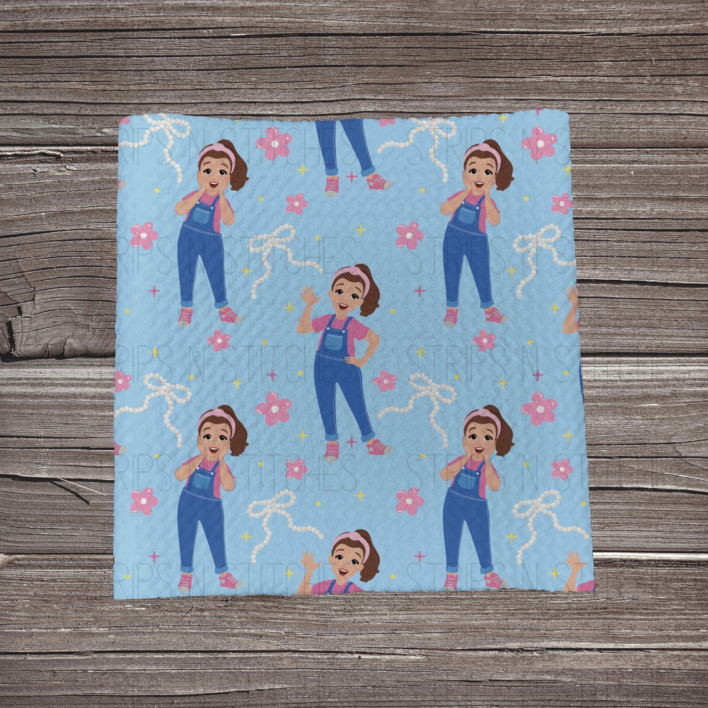 Blue Ms R Scatter | Fabric Strip | Bow Making | Headwrap | Scrunchies