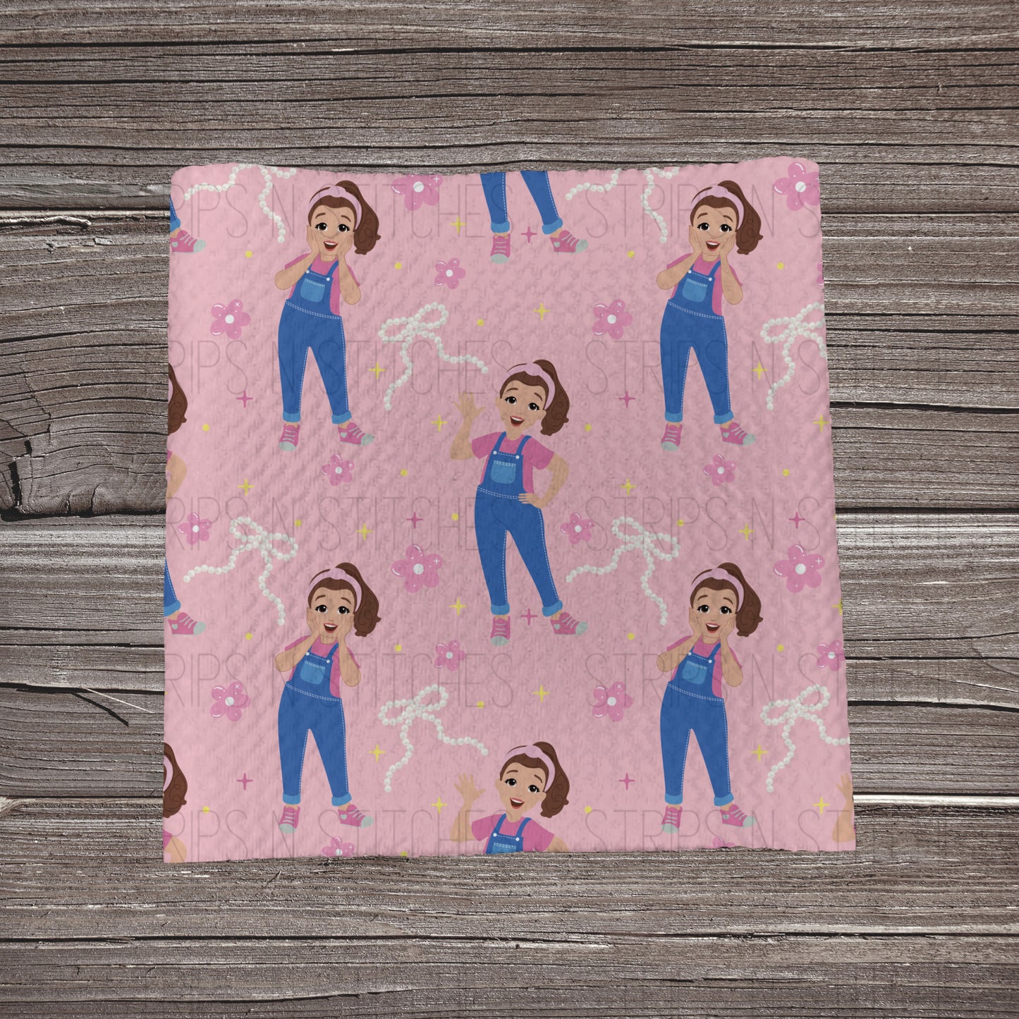 Pink Ms R Scatter | Fabric Strip | Bow Making | Headwrap | Scrunchies