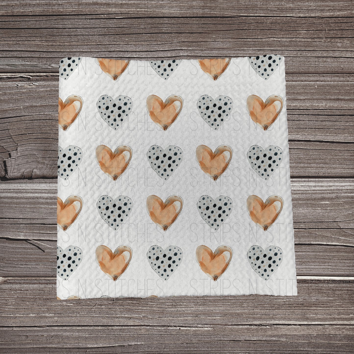 Rustic Hearts **EXCLUSIVE PRINT** | Fabric Strip | Bow Making | Scrunchie | Headwrap