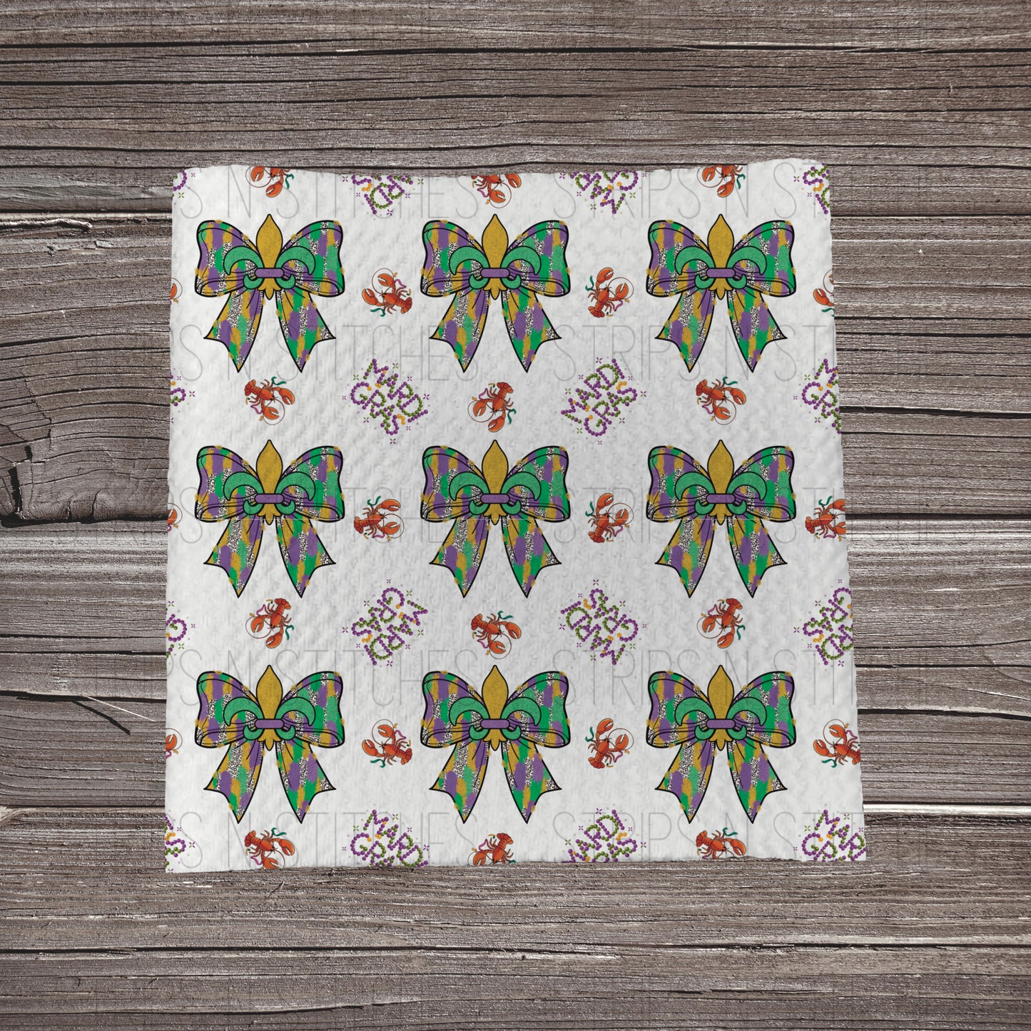 Mardi Gras Bows **EXCLUSIVE** | Fabric Strip- Bow Making- Headwrap- Scrunchies