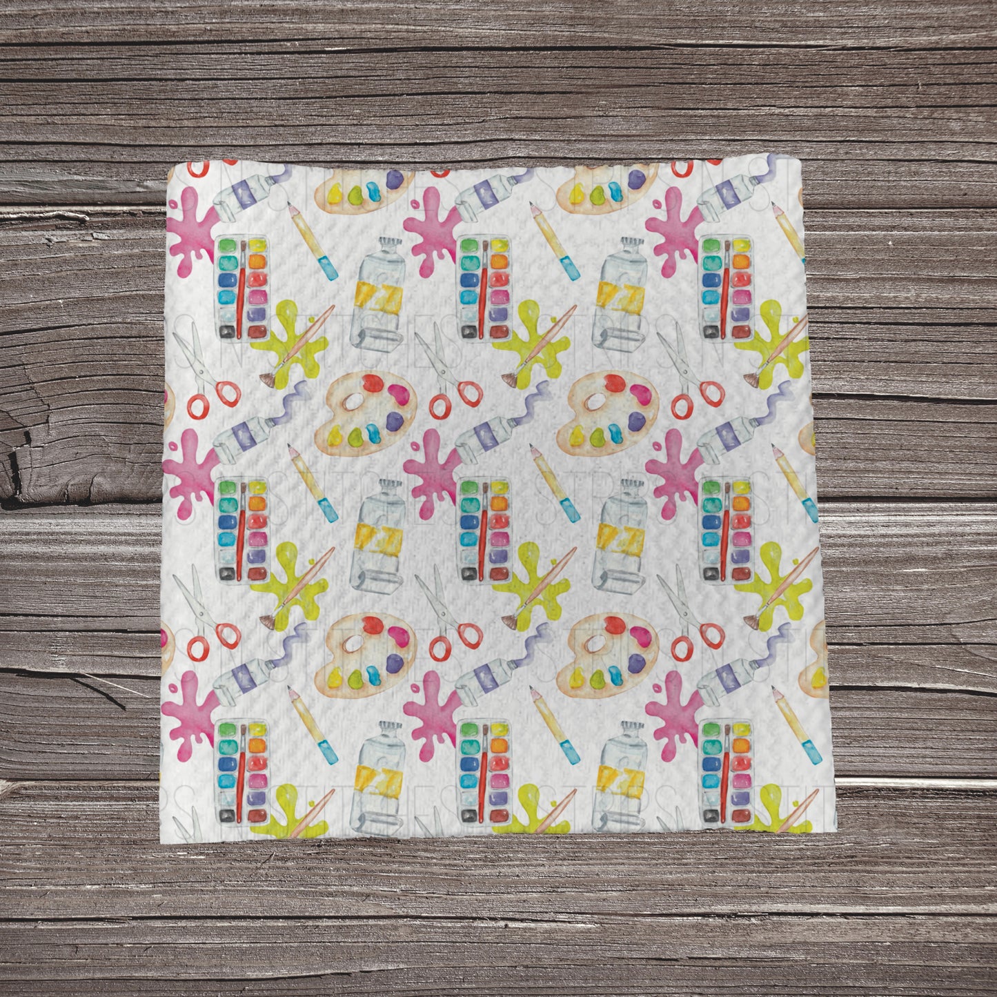 Watercolor Paints | Fabric Strip- Bow Making- Headwrap- Scrunchies