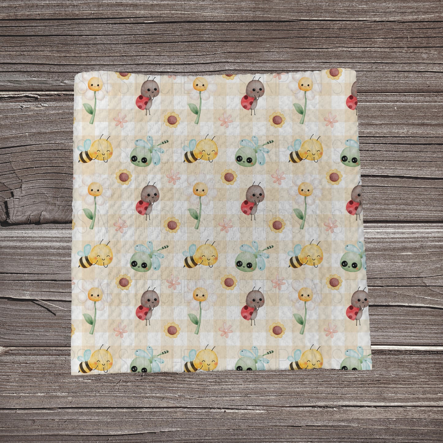 Checkered Bee & Friends | Fabric Strip- Bow Making- Headwrap- Scrunchies
