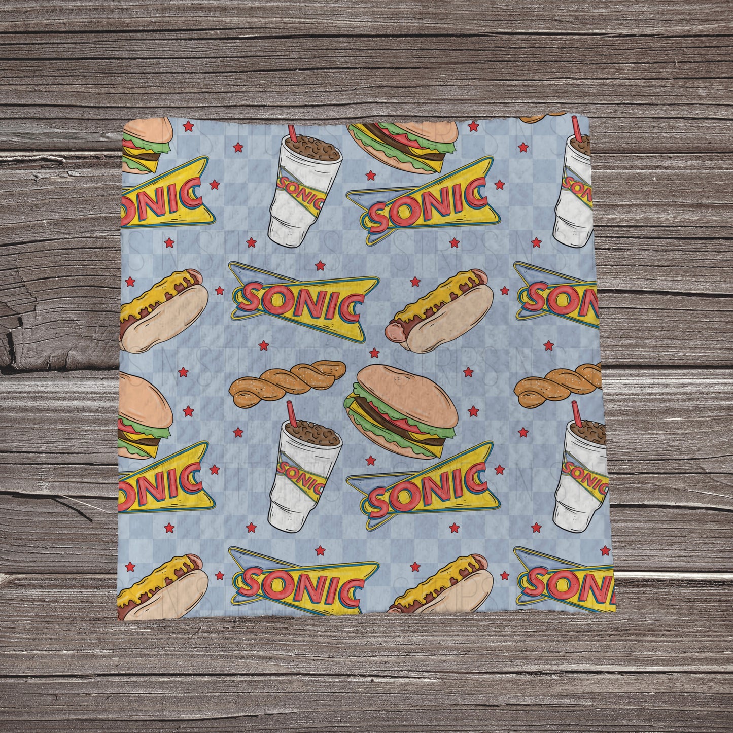 Checkered Sonic Burgers | Fabric Strip- Bow Making- Headwraps- Scrunchies