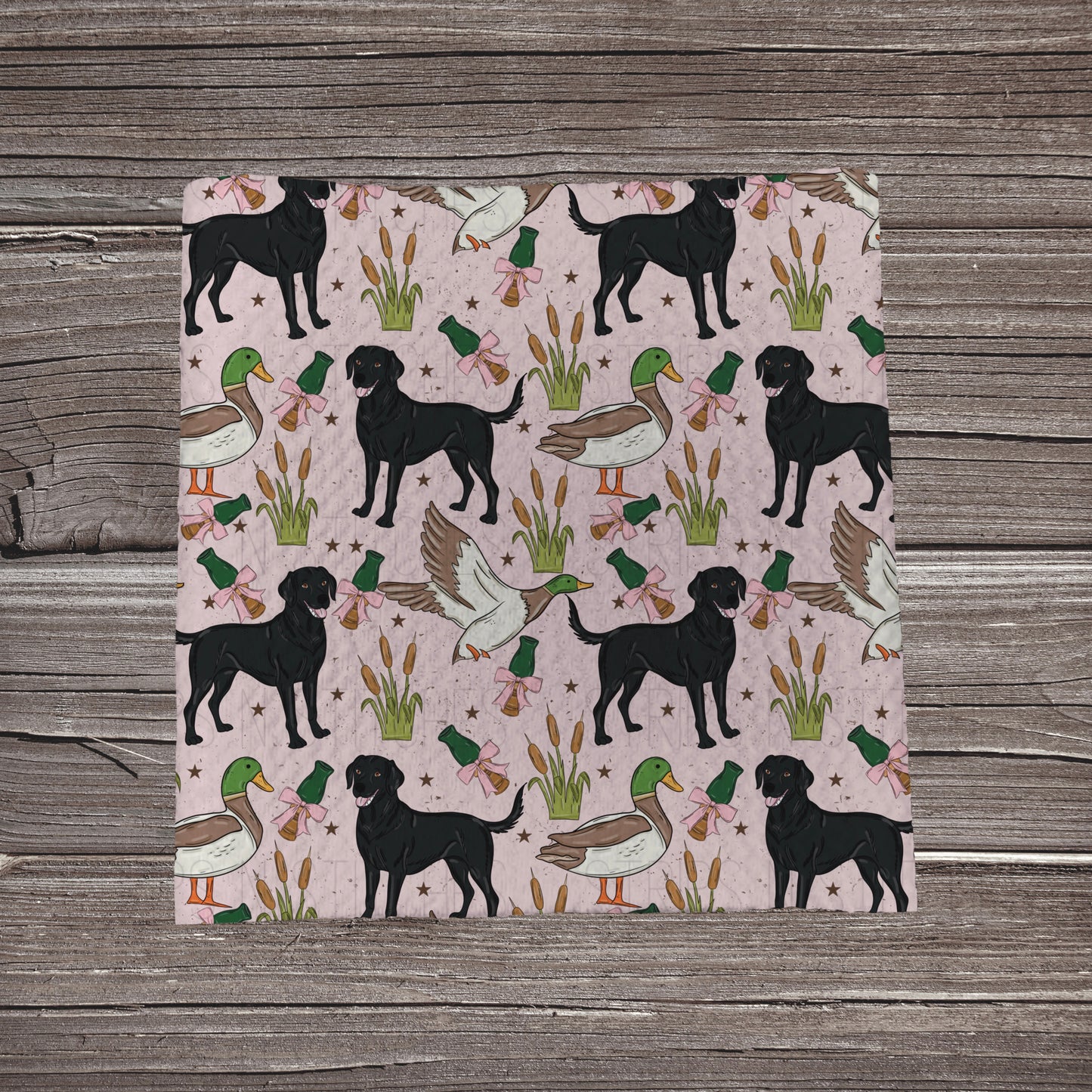 Duck Hunting- Black Lab- Pink | Fabric Strip- Bow Making- Headwraps- Scrunchies