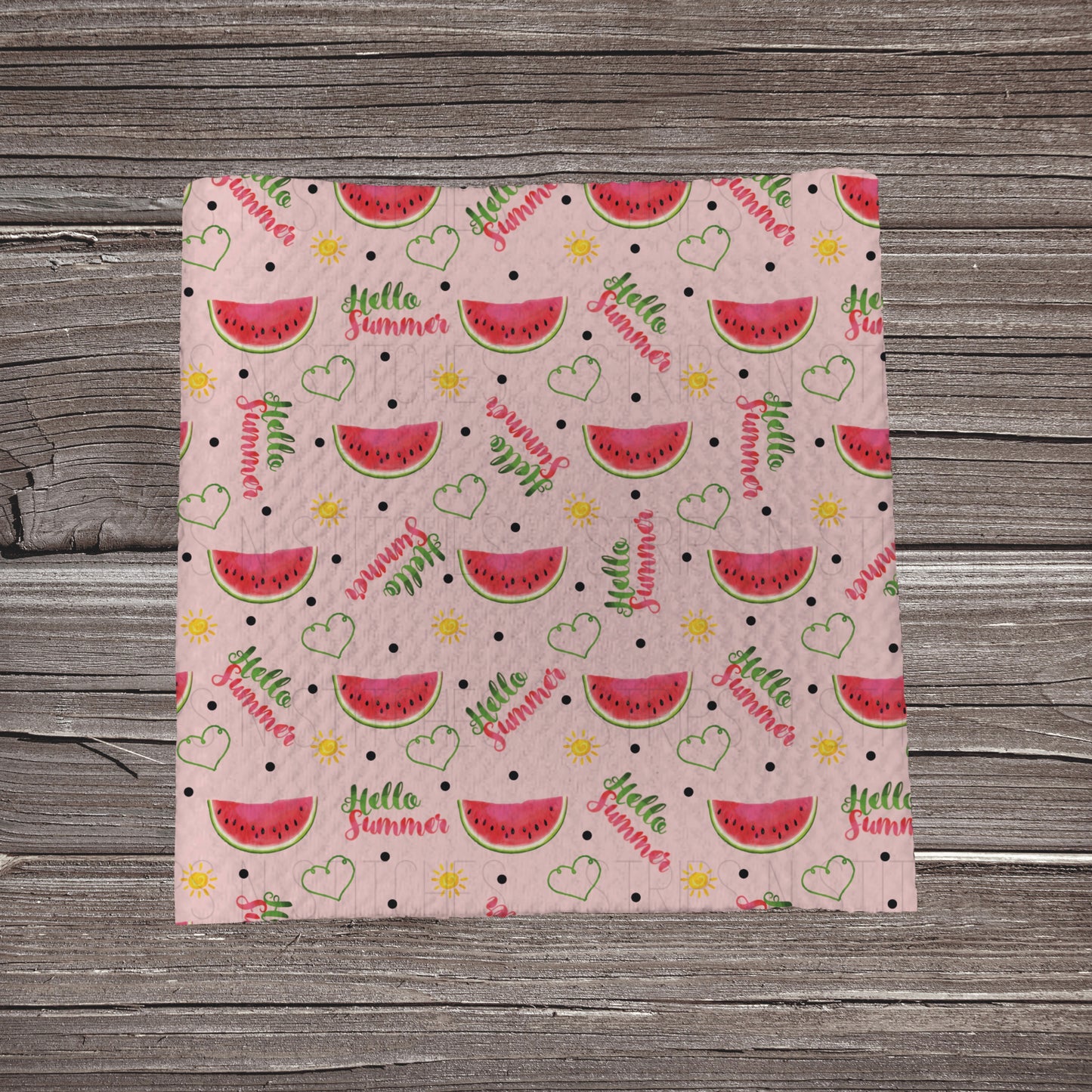 Hello Summer Watermelon *EXCLUSIVE* | Fabric Strip- Bow Making- Headwrap- Scrunchies