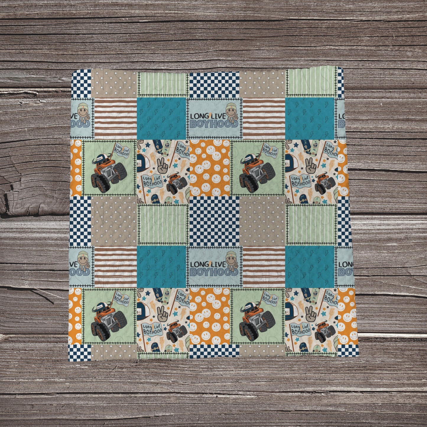 Long Live Boyhood Patchwork | Fabric Strip- Bow Making- Headwrap- Scrunchies