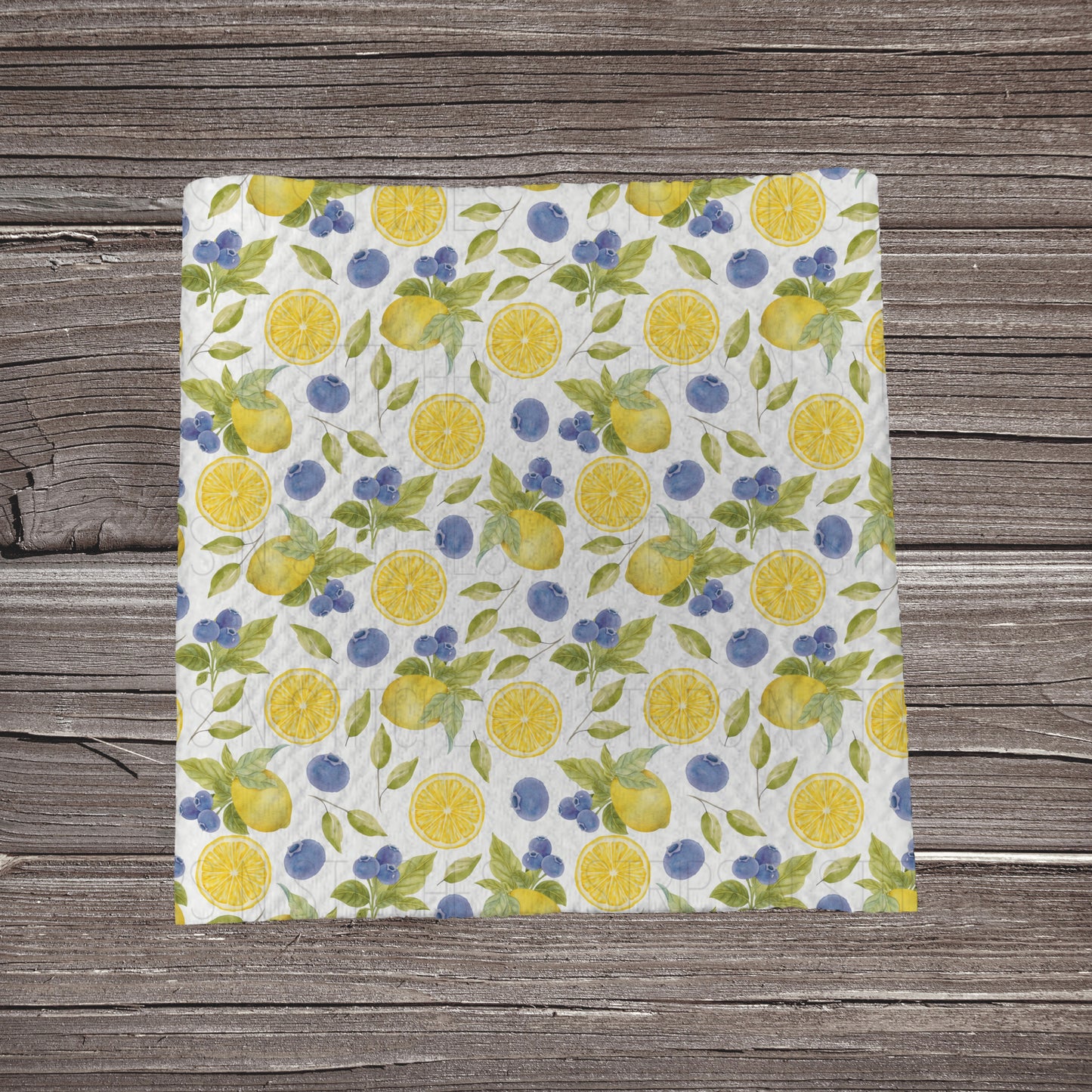 Lemons & Blueberries | Fabric Strip- Bow Making- Headwrap- Scrunchies