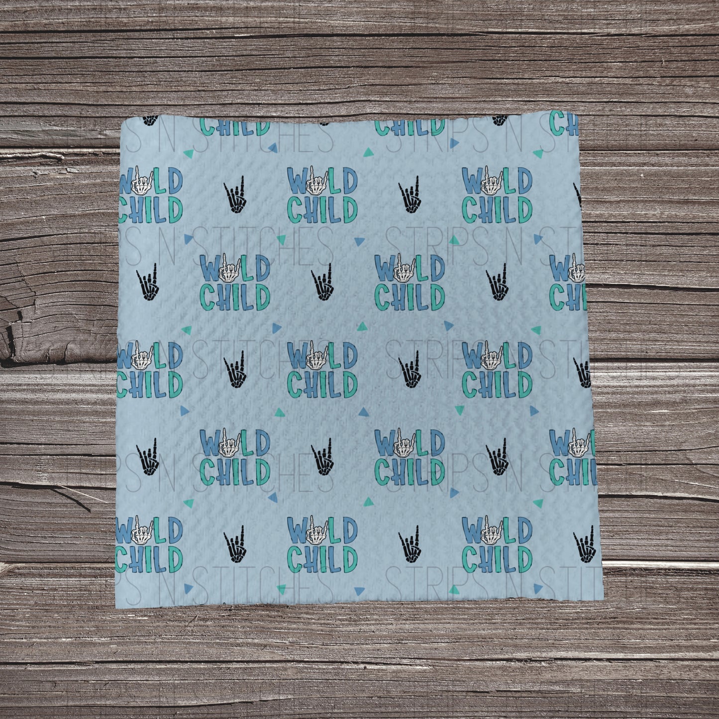 Wild Child Blue **EXCLUSIVE PRINT** | Fabric Strip | Bow Making | Scrunchie | Headwrap