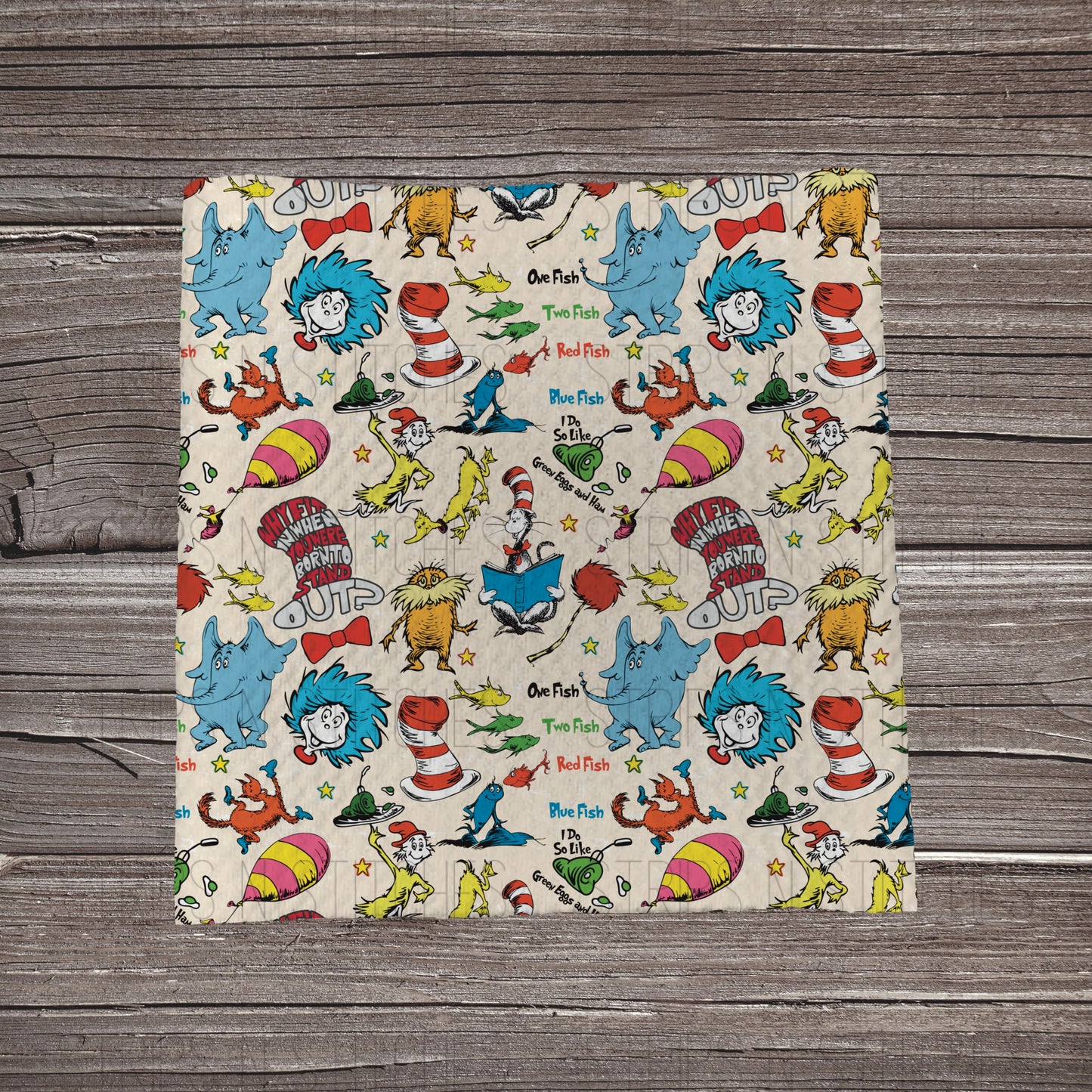 Dr Seuss & Friends Scatter | Fabric Strip- Bow Making- Headwrap- Scrunchie