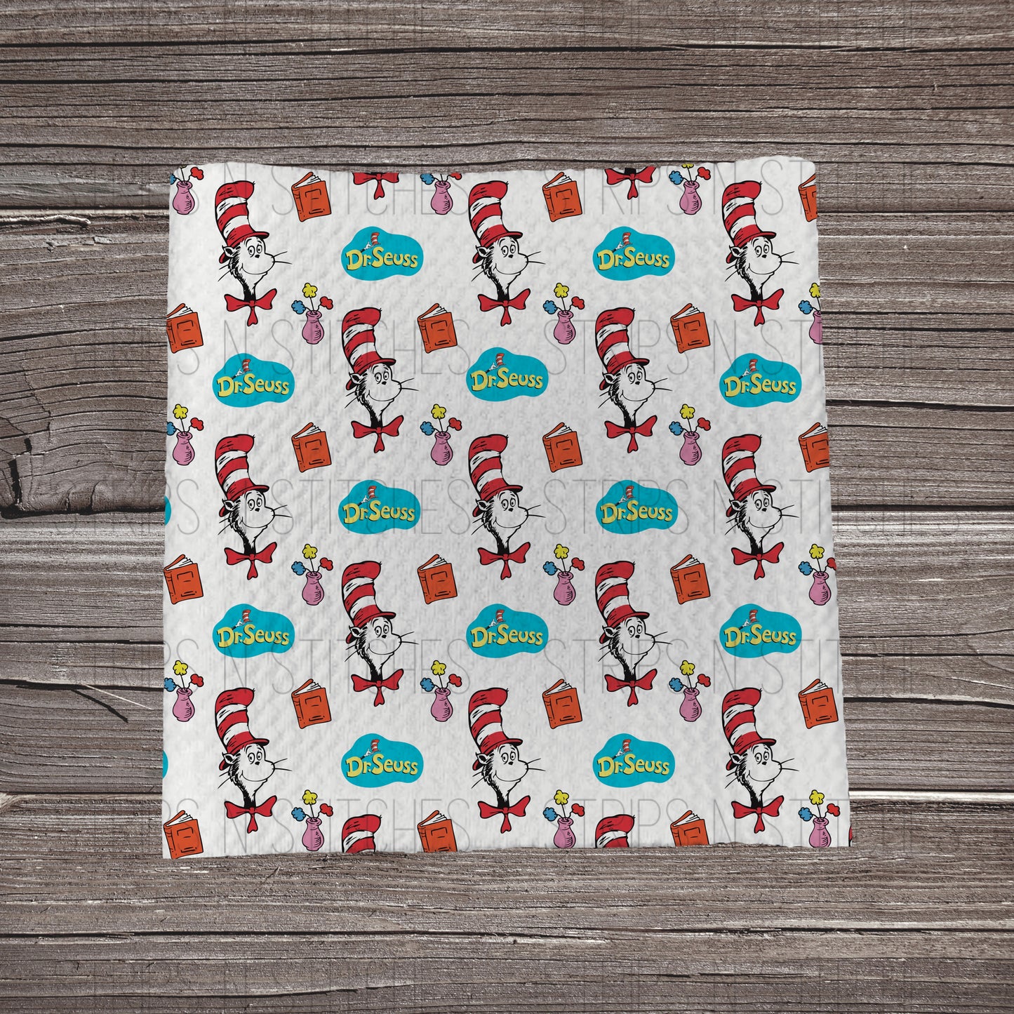 Dr Seuss- White *EXCLUSIVE PRINT* | Fabric Strip- Bow Making- Headwrap- Scrunchies