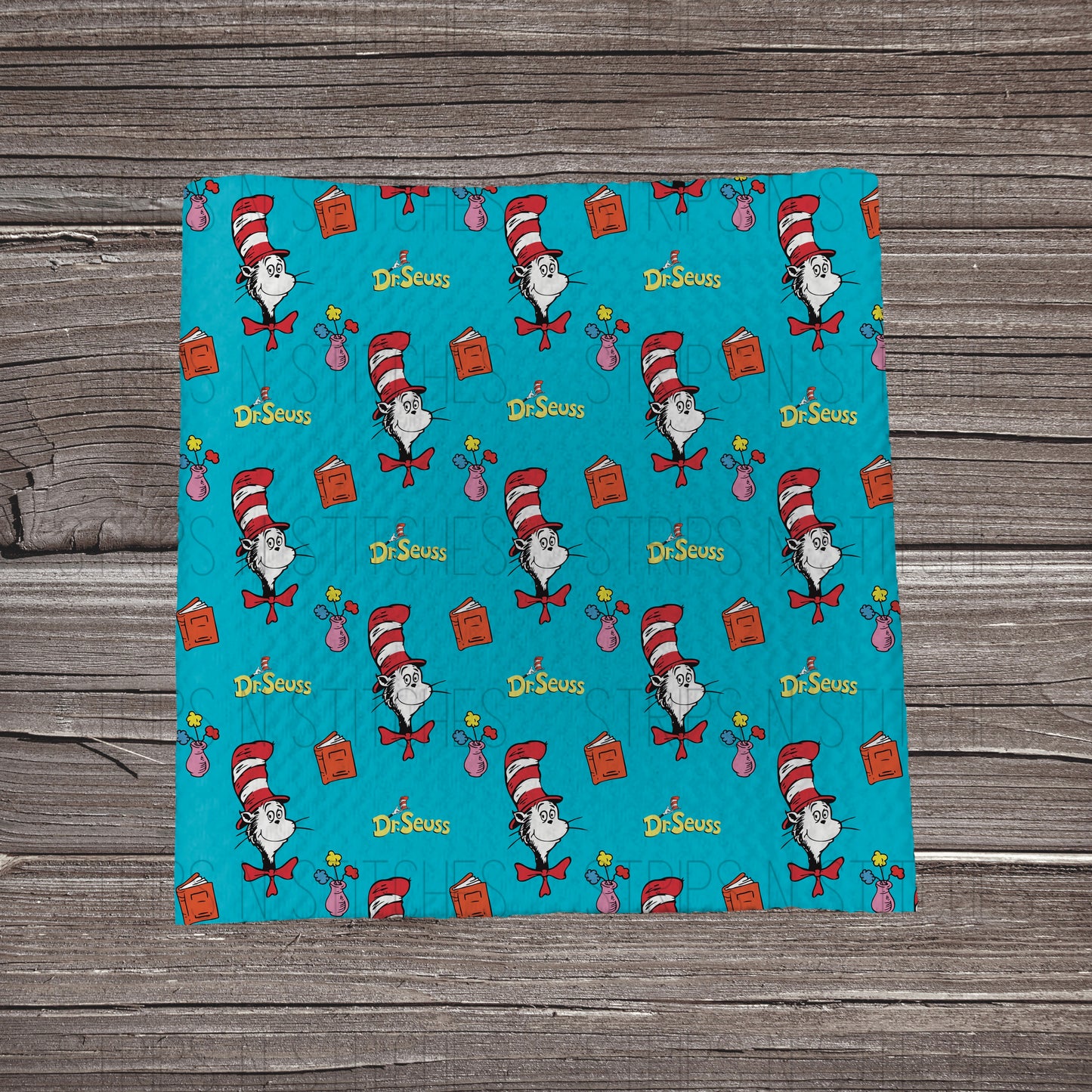 Dr Seuss- Blue *EXCLUSIVE PRINT* | Fabric Strip- Bow Making- Headwrap- Scrunchie