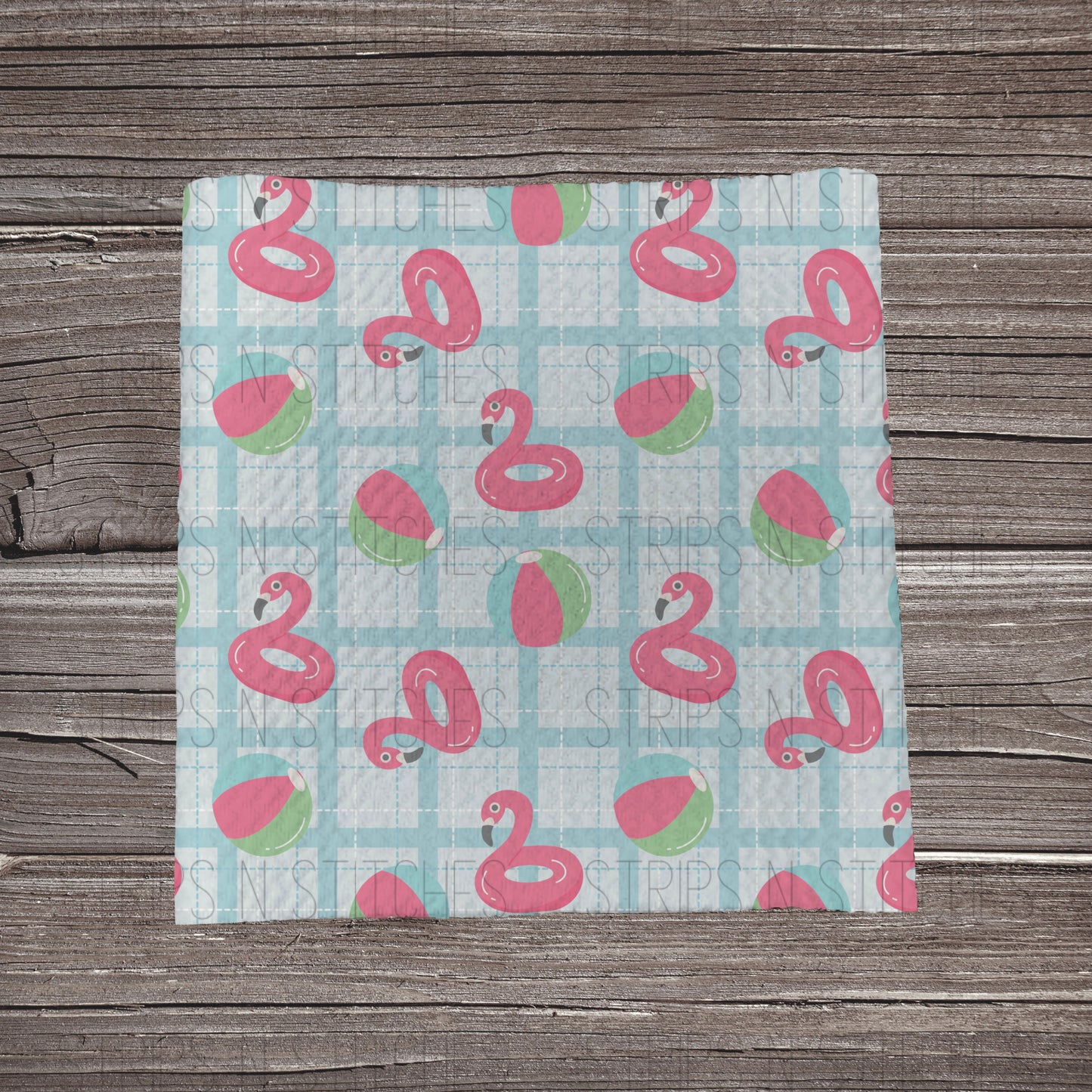 Flamingos & Beach Balls | Fabric Strip- Bow Making- Headwrap- Scrunchies